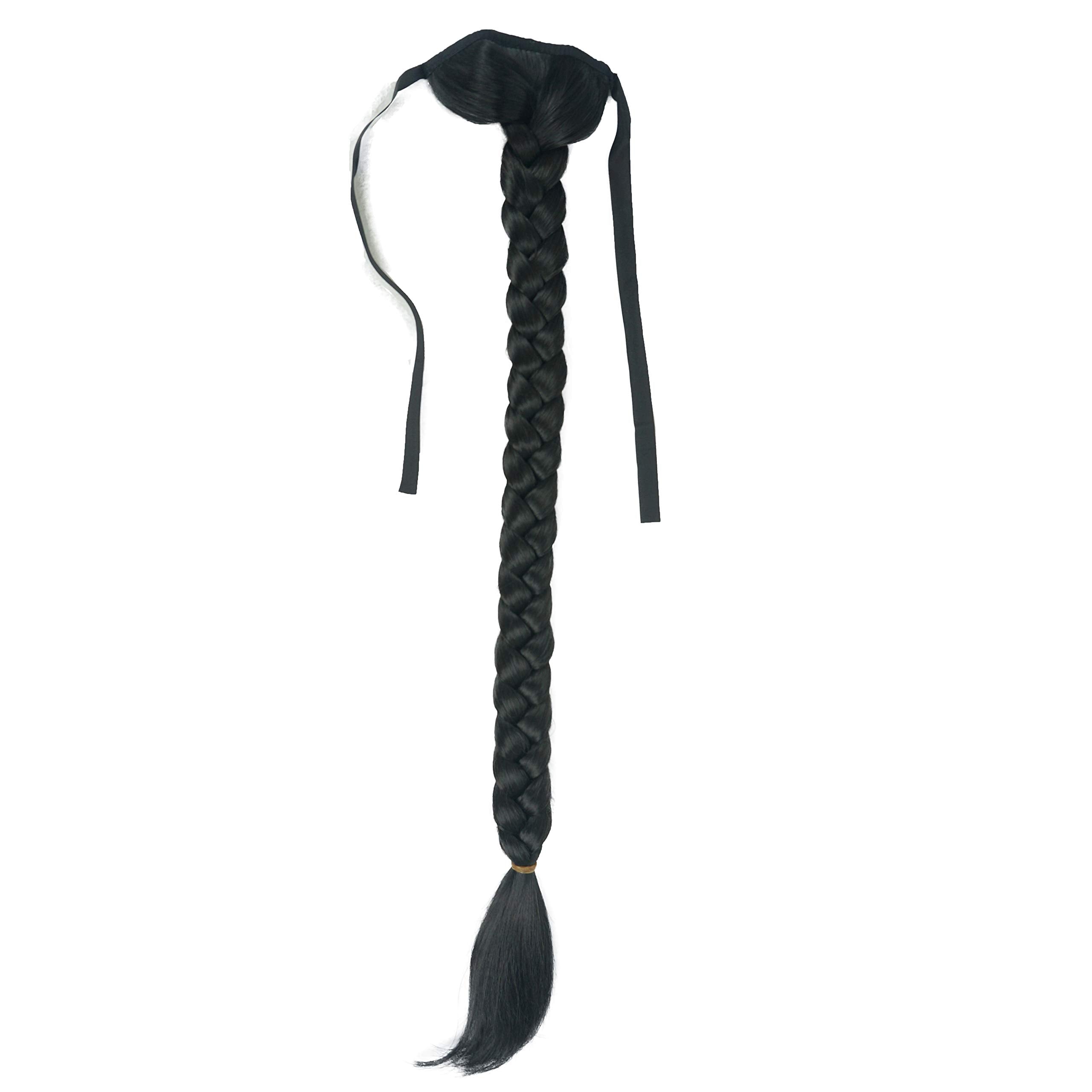 Lydell 24'' Long Fishtail Braid Wrap Around Ponytail Extension Synthetic Hairpiece #2 Darkest Brown