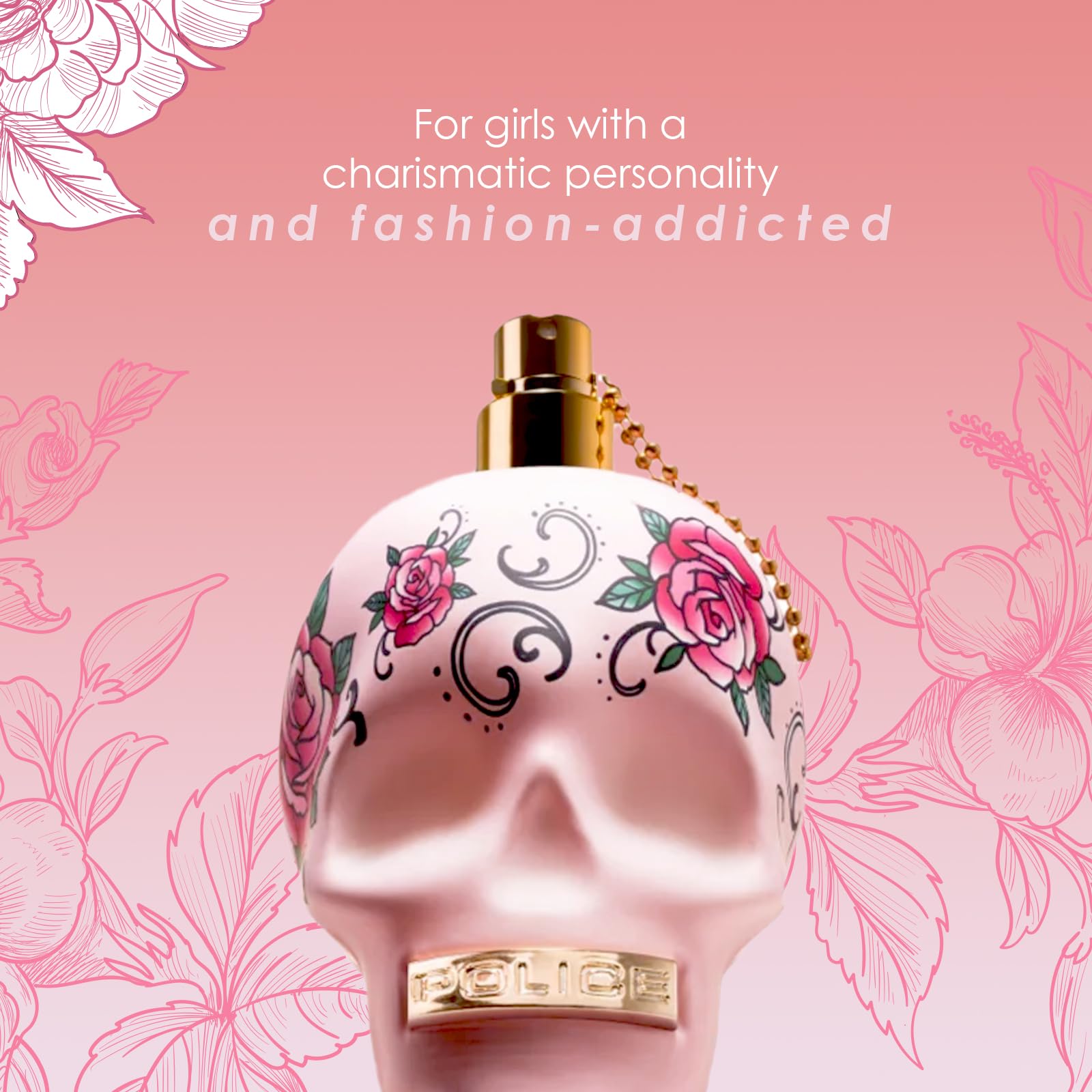 To Be Tattooart For Woman By Police - Fragrance For Women - Floral Fruity Gourmand Scent - Creamy Sandalwood And A Powdery-Sweet