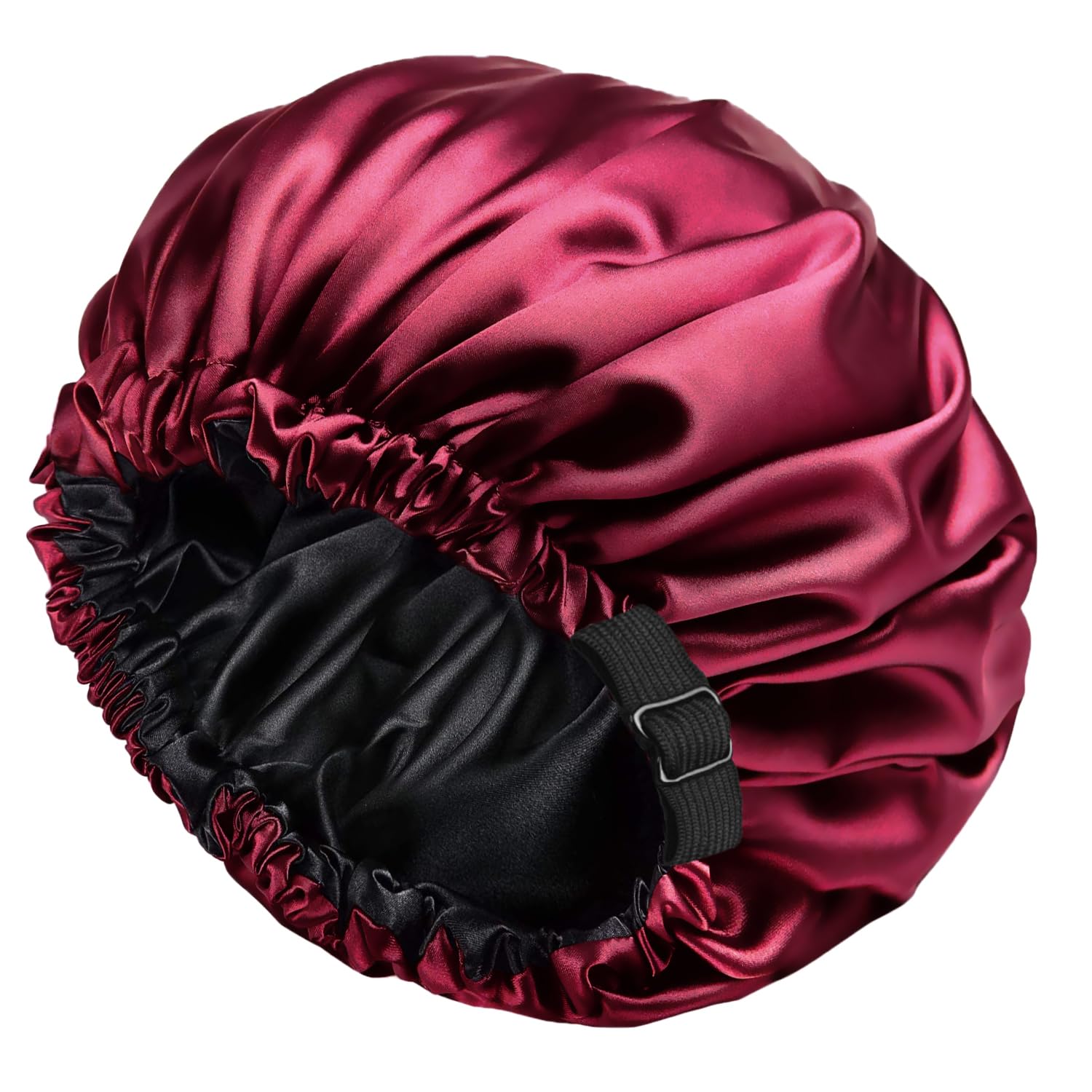 Shower Cap For Women, Reusable And Double Layer Waterproof, Large Shower Cap For Women, Adjustable Shower Cap Hair Cap With Sati