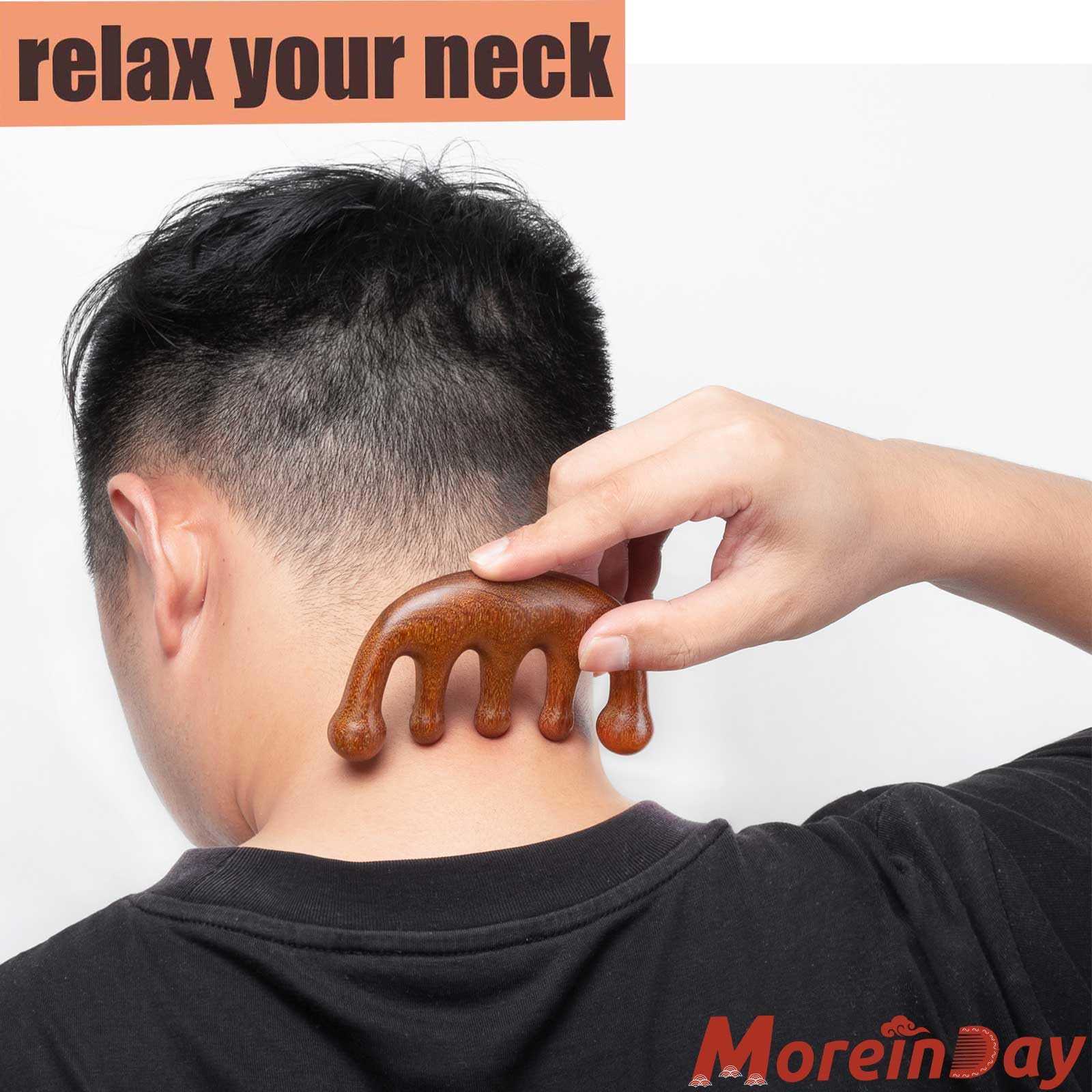 Moreinday Wooden Scalp Massager For Hair Growth, Massage Comb For Scalp Gua Sha, Wood Head Massager With Wide Tooth Wooden Scalp