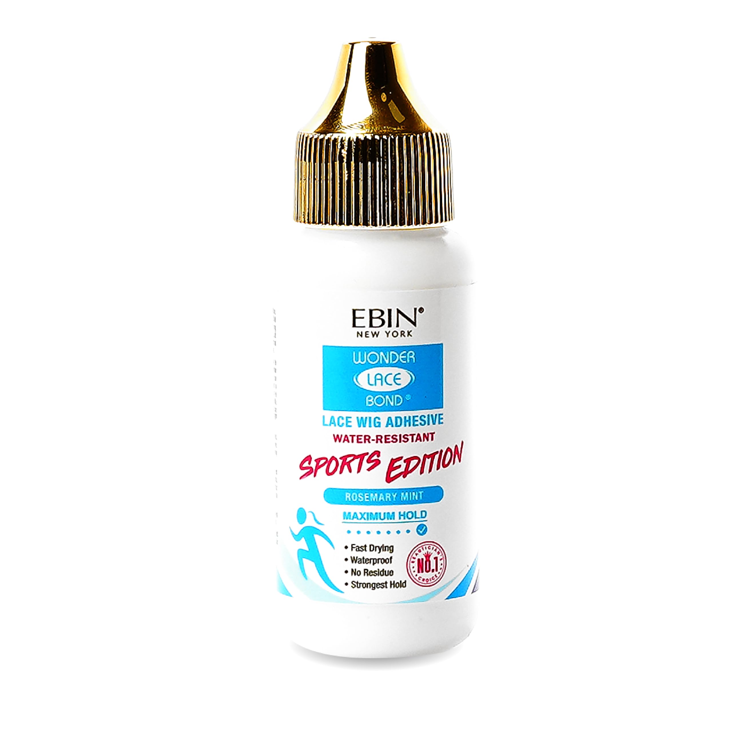 Wonder Lace Wig Adhesive Sports Edition 1.15Oz | Invisible Wig Bonding Glue With Rosemary Mint Infused Formula Water & Oil-Resis