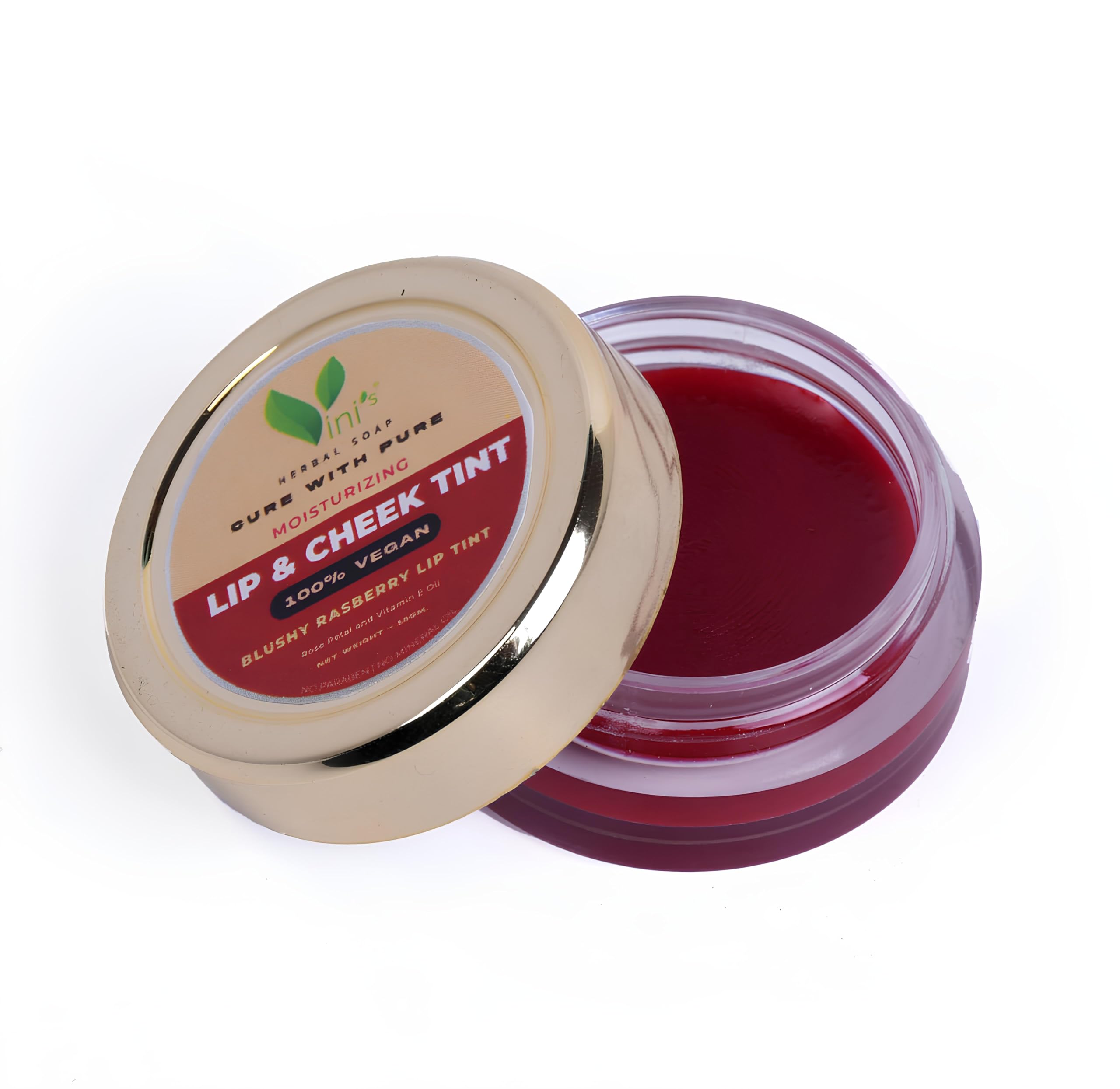 ViniS Herbal Organic Blushy Raspberry Lip & Cheek Tint, Eye Shadow, Blusher| Natural Blush For Women & Girls| Helps Lighten Dar