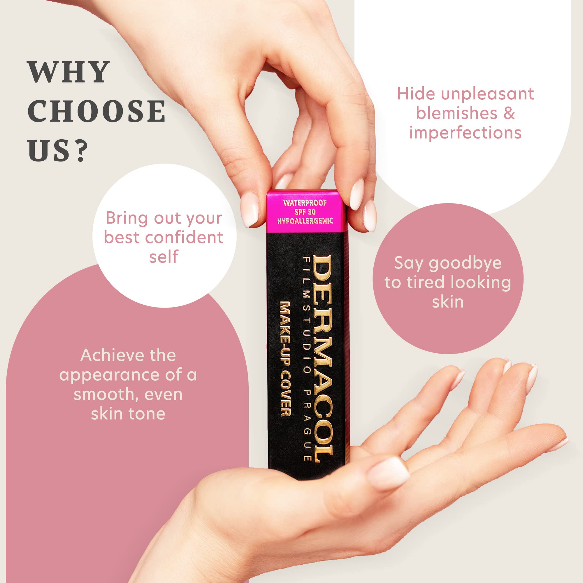 Dermacol - Full Coverage Foundation, Liquid Makeup Matte Foundation With Spf 30, Waterproof Foundation For Oily Skin, Acne, & Un