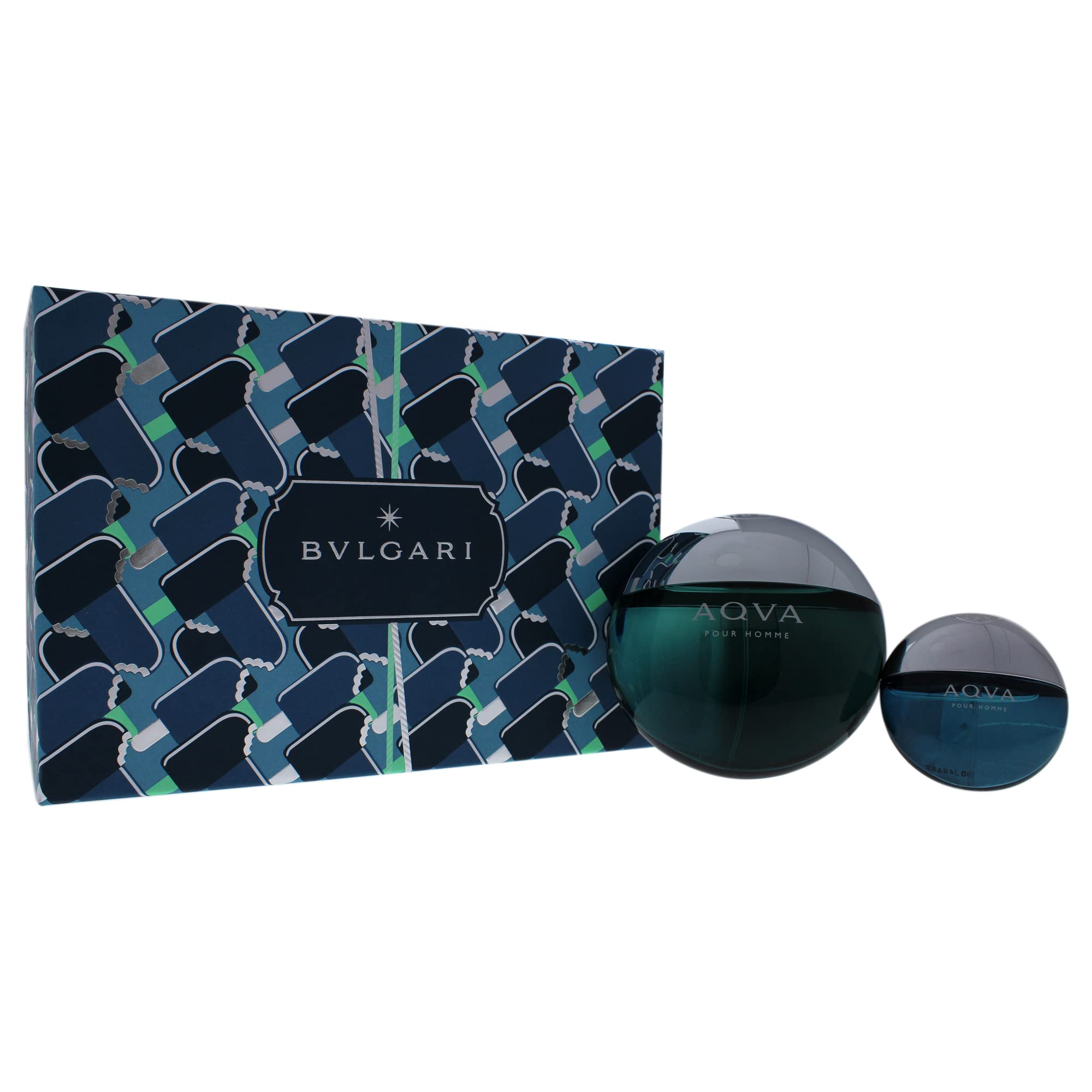 Bvlgari Bvlgari Aqva Men 3.4Oz Edt Spray, 0.5 Edt Spray 2 Pc Gift Set