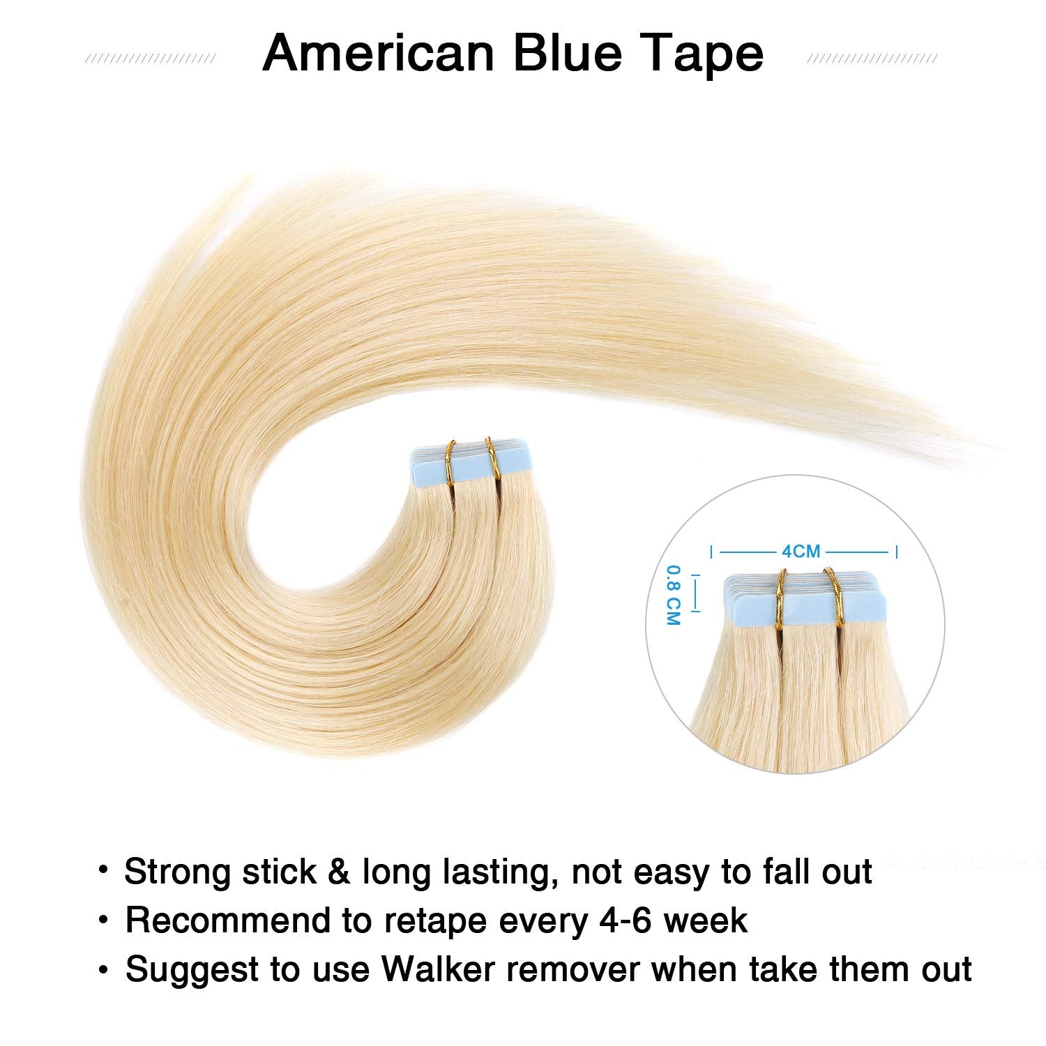 Suyya Tape In Hair Extensions Human Hair Bleach Blonde 14 Inches 40G/Pack 20Pcs Straight Seamless Skin Weft Tape In Hair Extensi