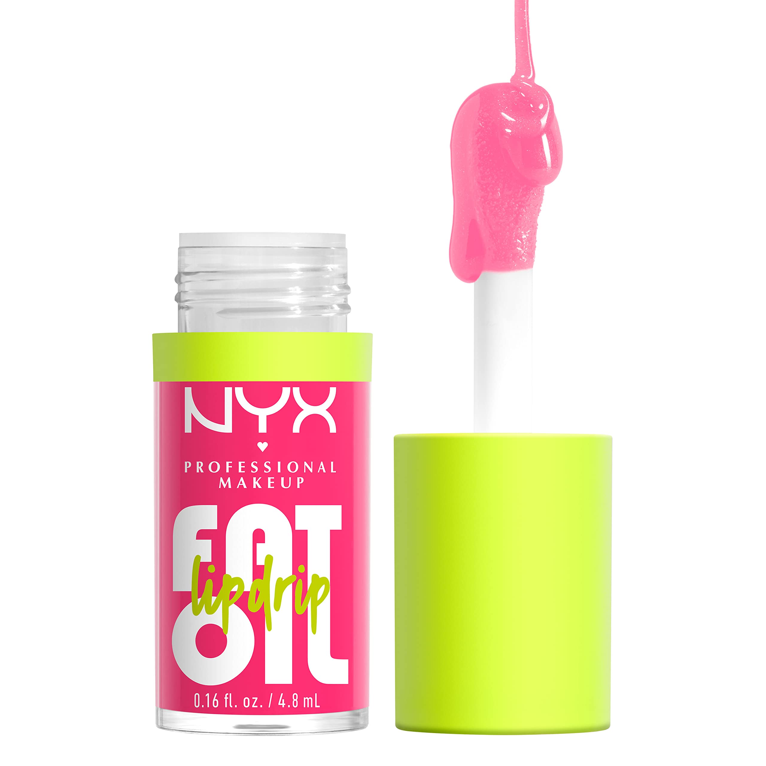 NYX PROFESSIONAL MAKEUP Fat Oil Lip Drip, Moisturizing, Shiny and Vegan Tinted Lip gloss - Missed call (Sheer Pink)