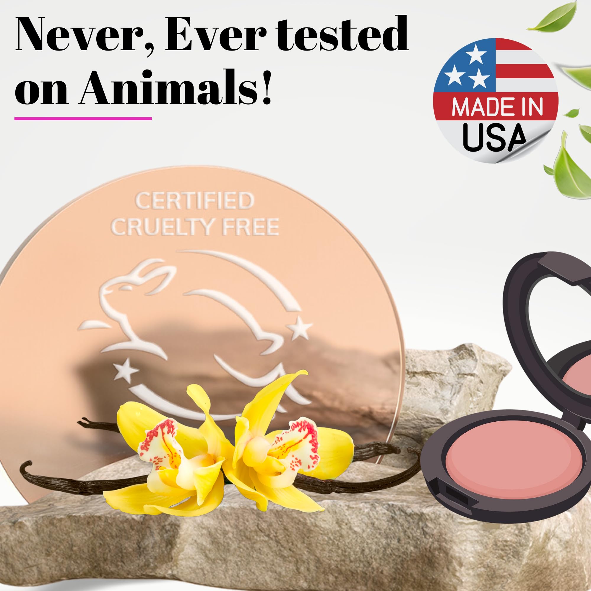 Better'N Ur Cheeks (Petal) Mineral Blush | Made In Usa | Pressed Powder | Organic | Cruelty Free | Talc Free | Paraben Free | Lo