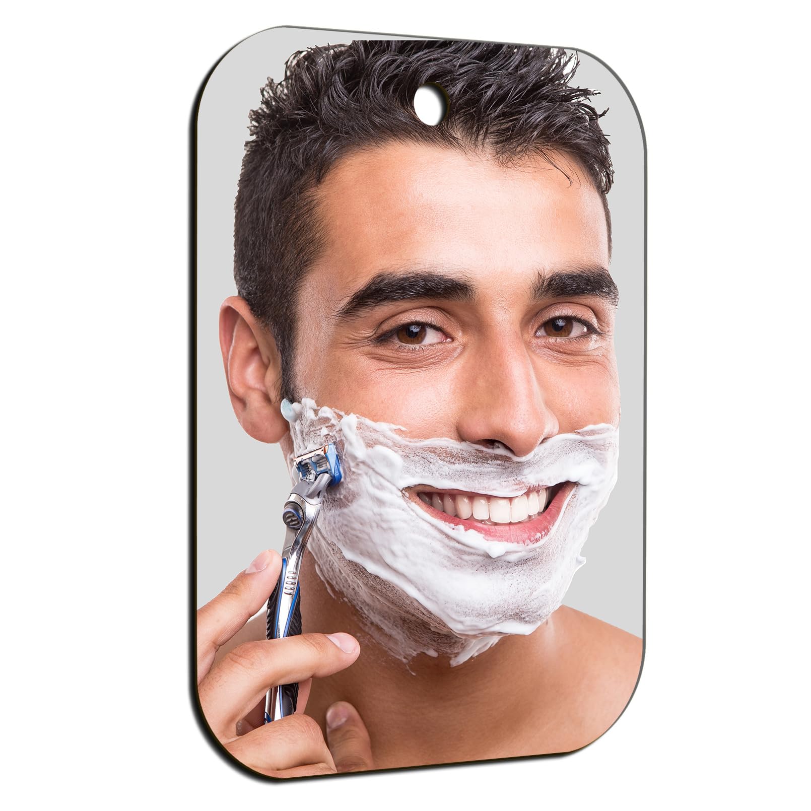 Shatter Mirros Shaving Mirror, Unbreakable Shower Mirrors, (Small,6 Inches X 4 Inches) Bathroom Handheld Mirror For Men And Wome