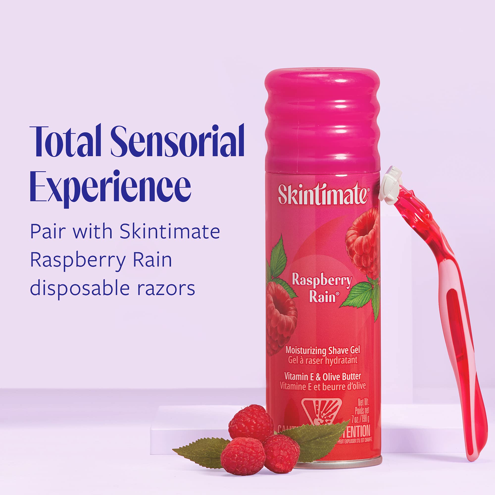Skintimate Raspberry Rain Shave Gel For Women, 3 Pack | Skintimate Shaving Cream For Women, Womens Shaving Cream, Shave Cream, S