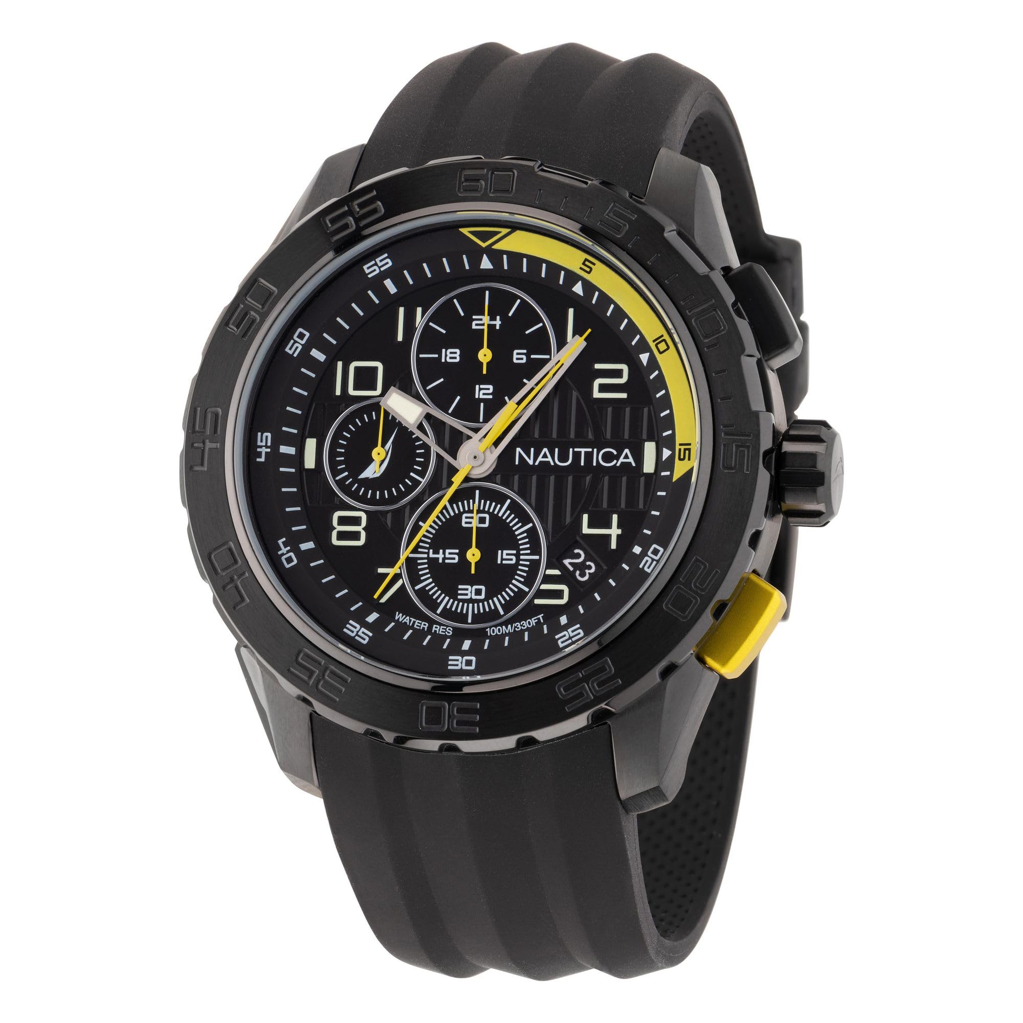 Nautica Nst Men Black Round Dial Analog Watch  Napnss302