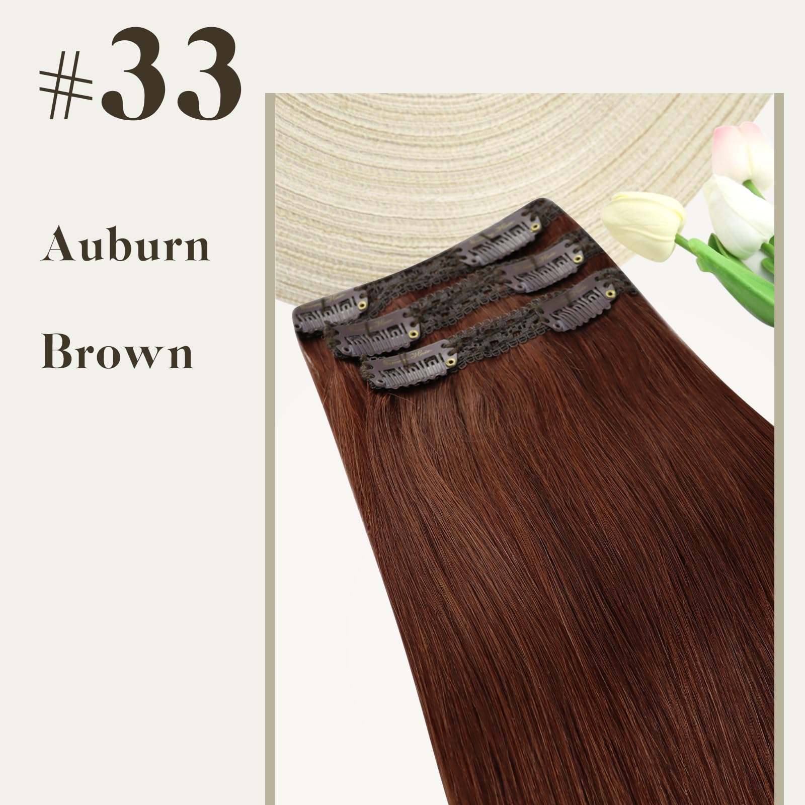 Sunny Auburn Clip In Hair Extensions 3 Pieces Dark Auburn Human Hair Extensions Clip Ins Red Brown Clip In Real Hair Extensions