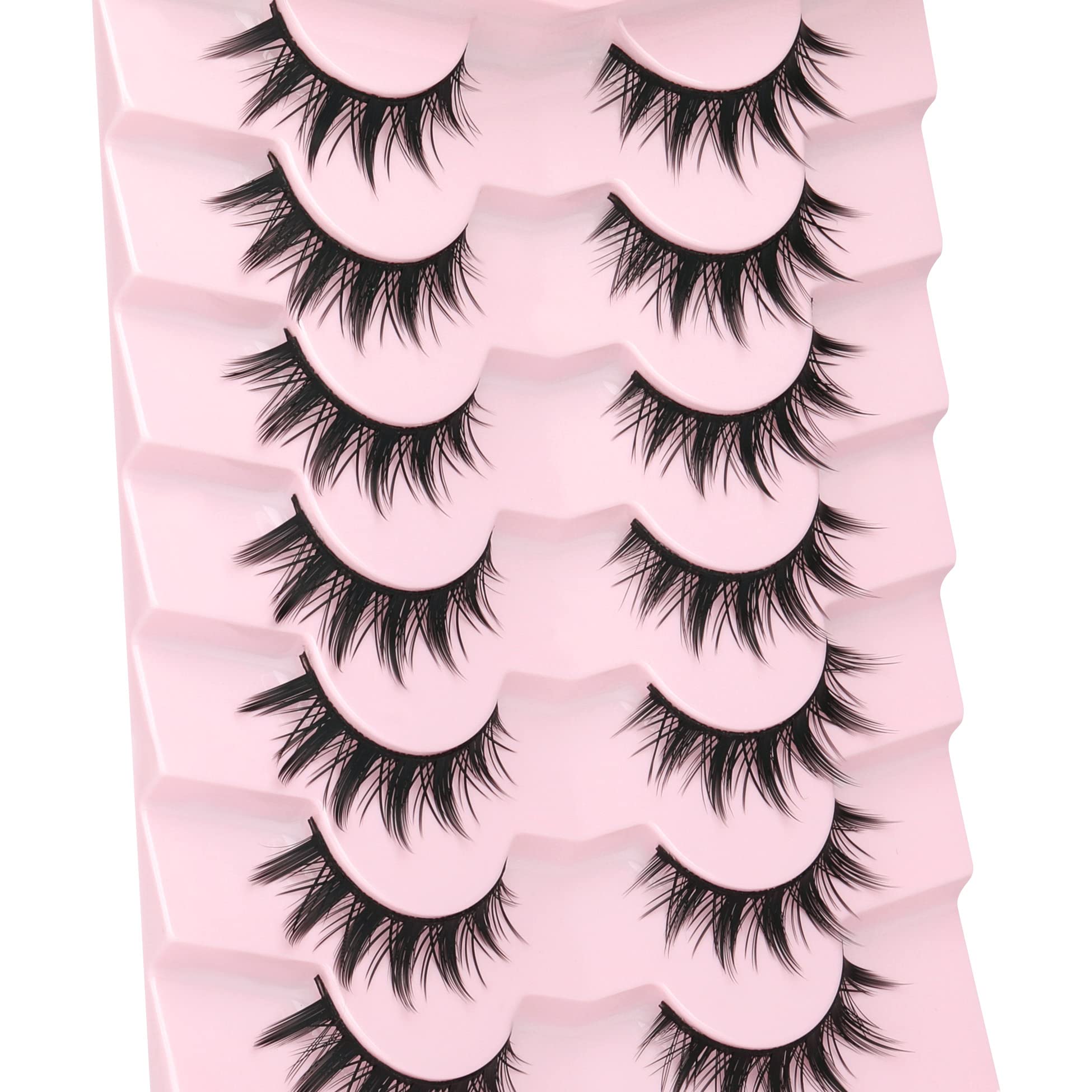 Manga Lashes False Eyelashes Doll Dramatic Eyelashes Anime Cosplay Japanese Style Lashes Spiky Long Thick Mink Eye Lash Strips b