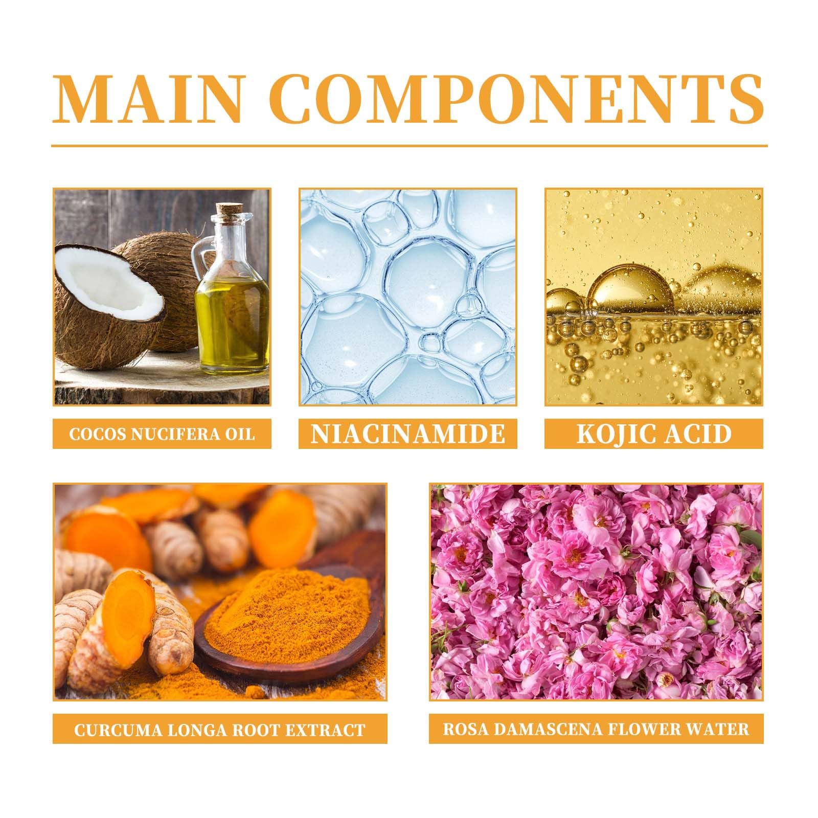 Jiskg 2 Pcs Turmeric Facial Cleanser, Glow Wash Turmeric Face Wash With Brush, Deep Cleansing Exfoliating For Women All Skin.