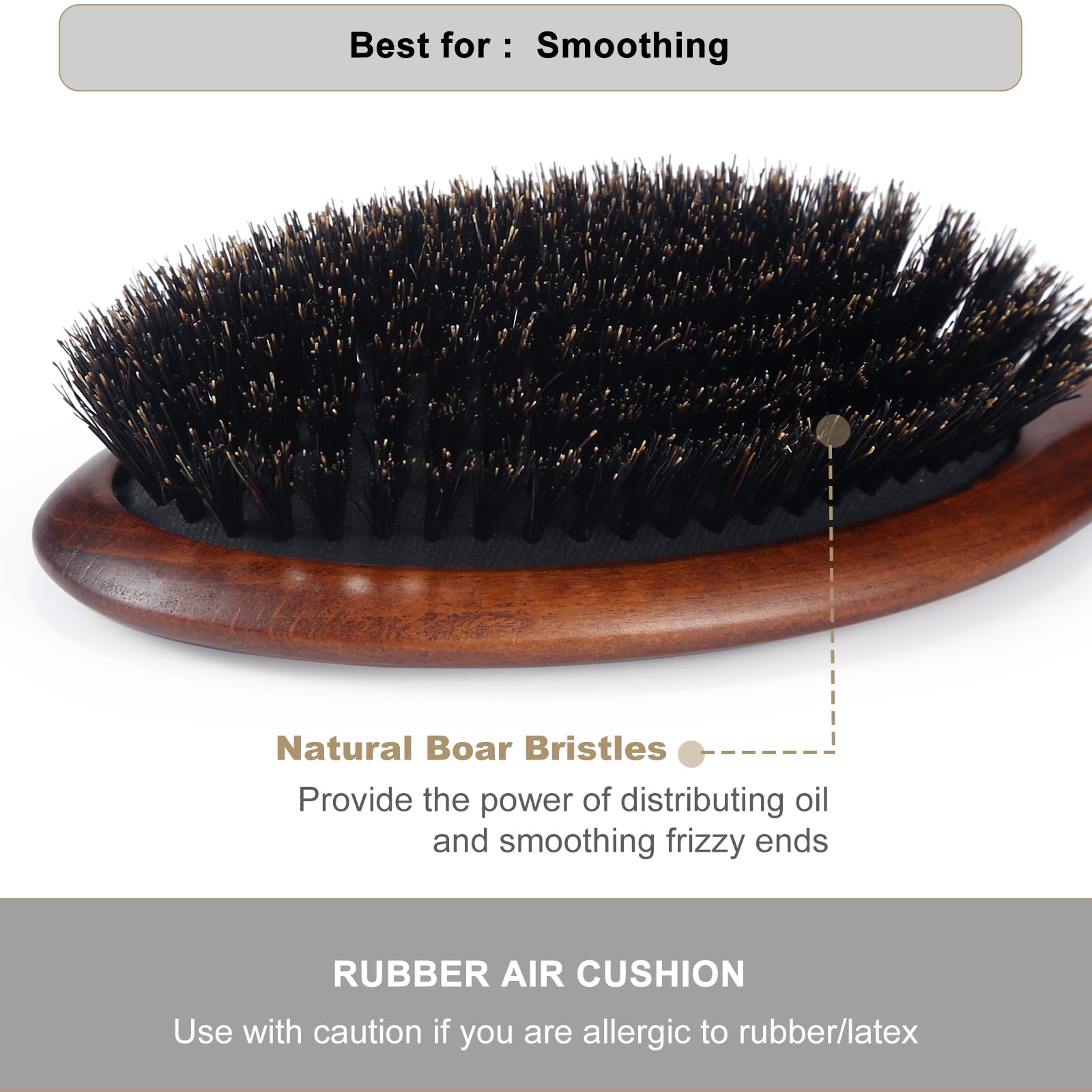 Bestool Hair Brush, Boar Bristle Hair Brushes For Women Men Kids, Boar Bristle Brush For Hair Smoothing, Everyday Brush Enhances
