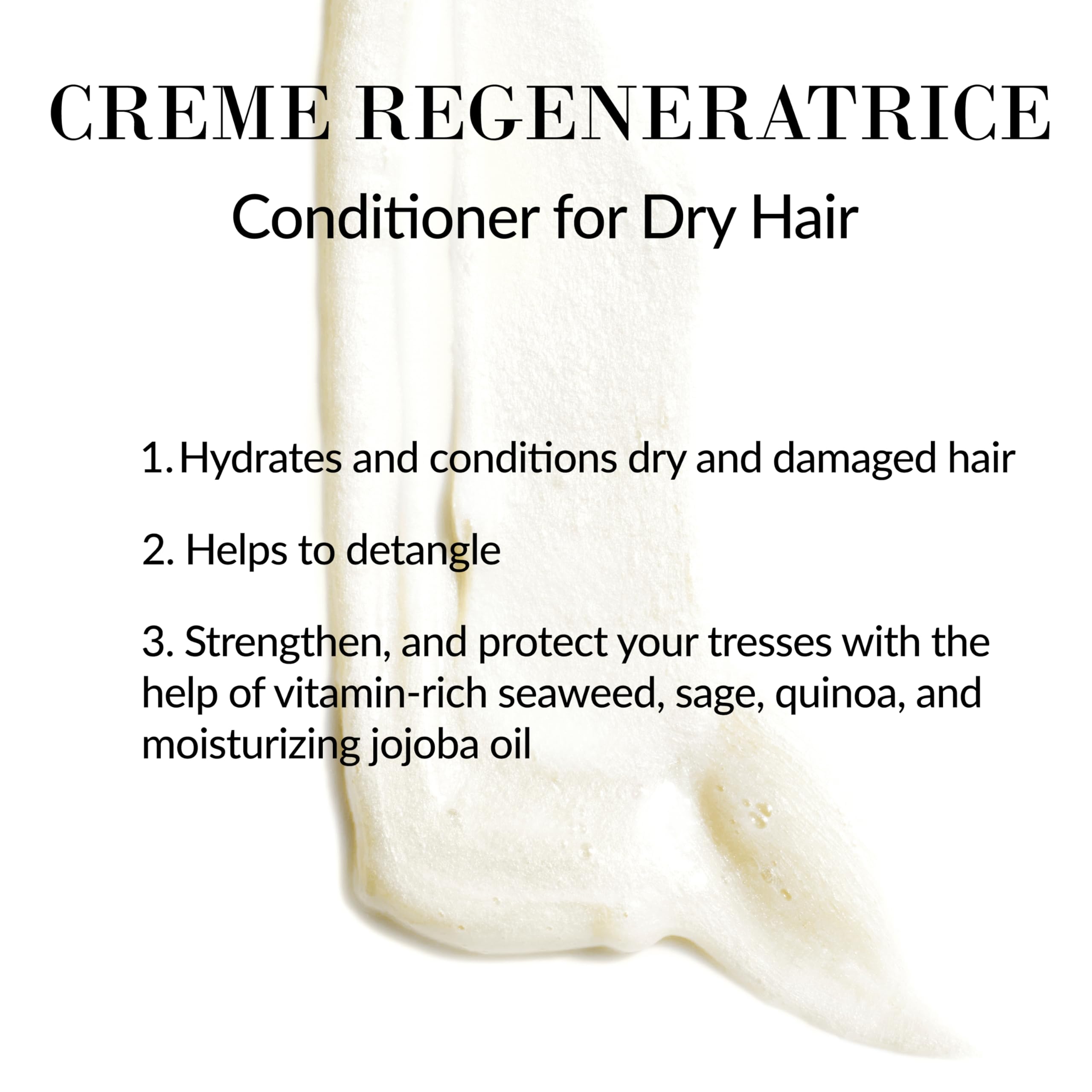 Leonor Greyl Paris Natural Conditioner For Dry And Damaged Hair, Creme Regeneratrice Detangle, Hydrate, Strengthen & Protection,