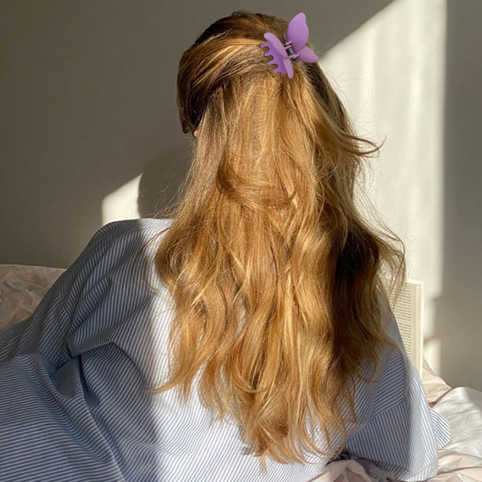 Butterfly Hair Clips Butterfly Claw Clips 2.7'' Hair Clips For Women Hair Clips For Thick Thin Hair Matte Hair Clips Medium Hair