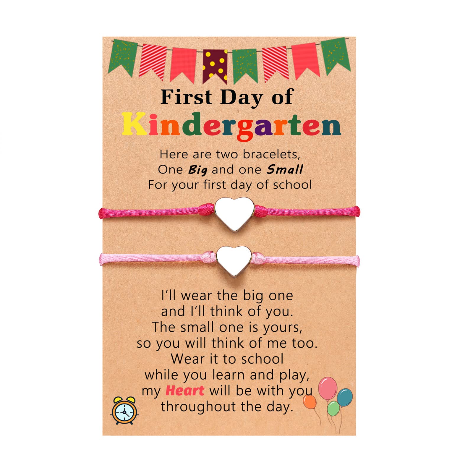 UNGENT THEM Back to School First Day of Kindergarten Bracelet Mommy and Me Mom and Daughter First Day of School Mother Daughter 