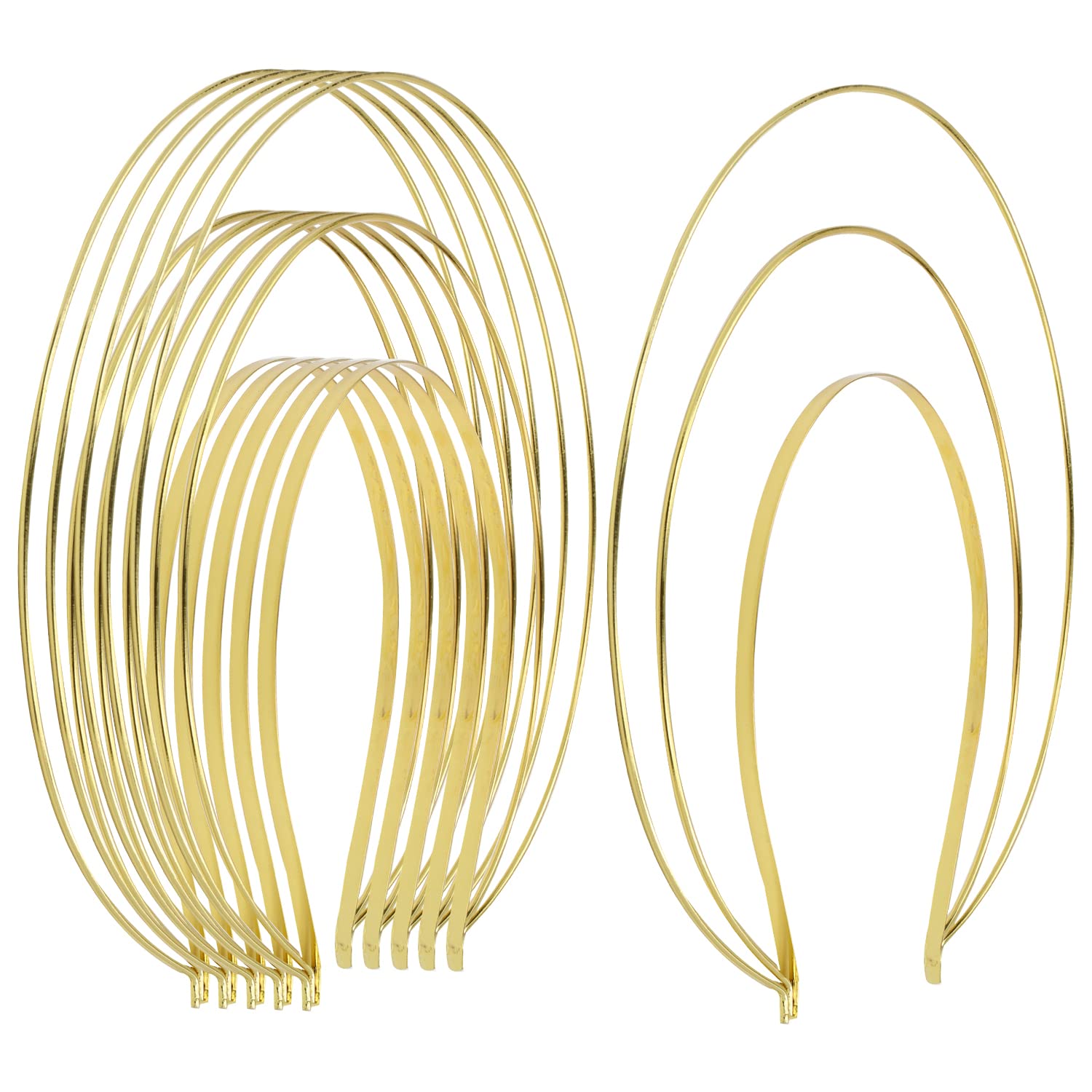Lawie Gold Metal Queen Goddess Angel Halo Crown Headband Hairbands Tiara Hair Hoops DIY Craft Bands Headpieces Party Cosplay Cos