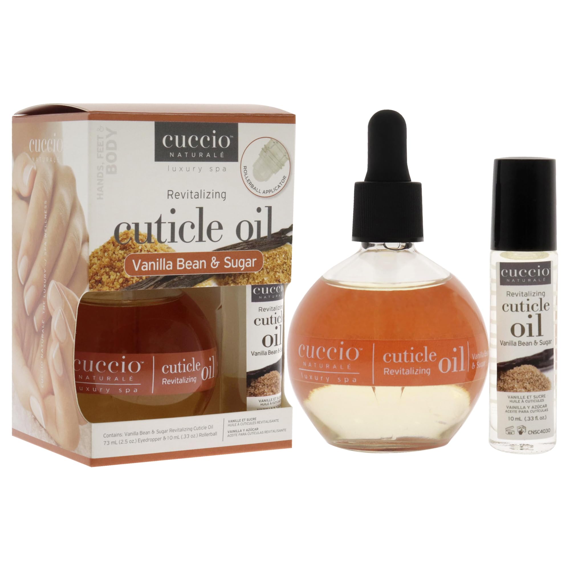 cuccio Naturale cuticle Revitalizing Oil Set - Hydrating Oils for Instant cuticle Repair for Dry, Damaged Skin and Nails - Parab