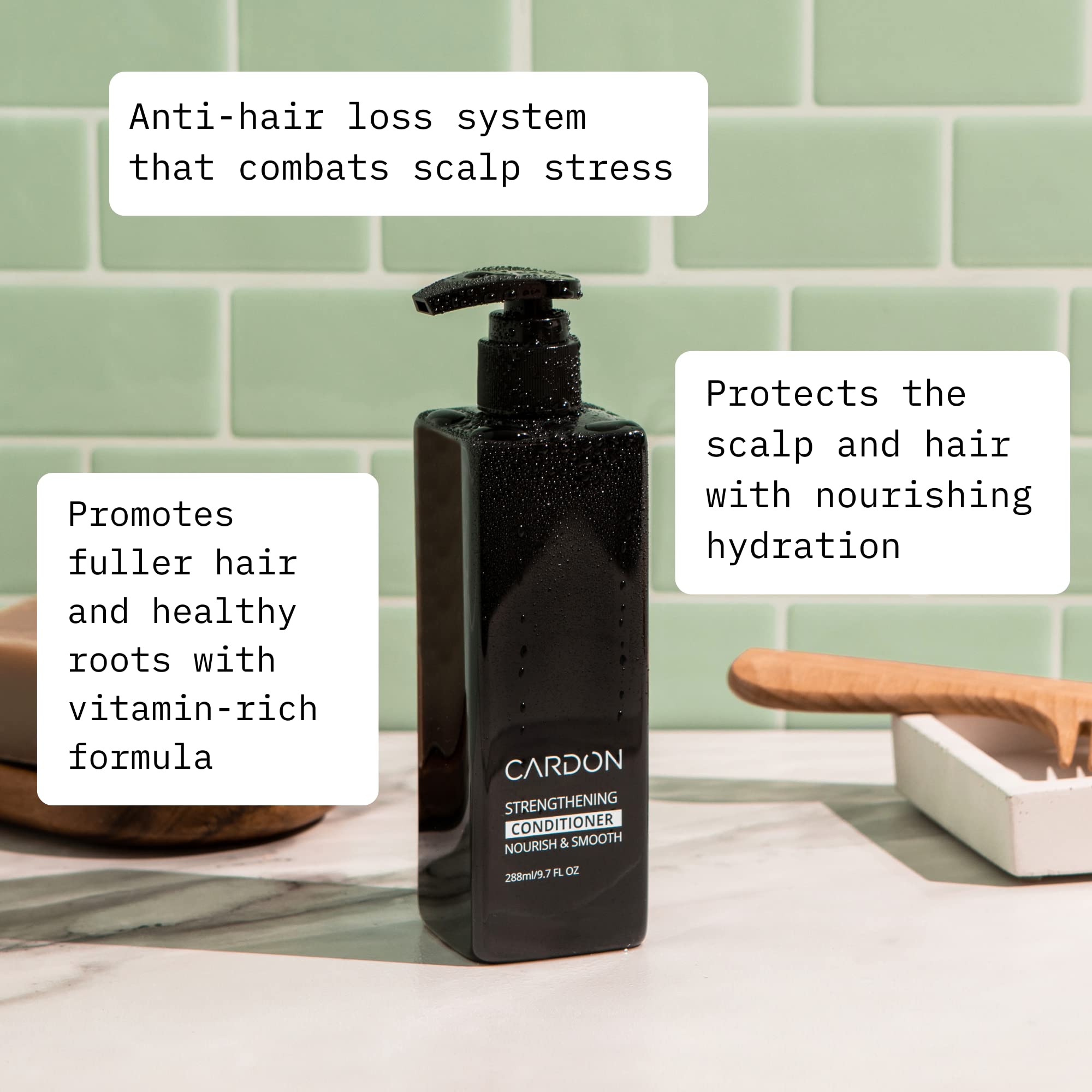 Hair Growth Conditioner For Men By Cardon, Prevent Thinning Hair And Hair Loss With Niacinamide & Vitamin B5 For Healthy Scalp,