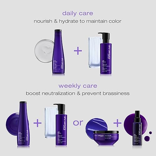 shu uemura Yubi Blonde Anti-Brass Purple Shampoo for Blonde Hair 10 oz 300 mL