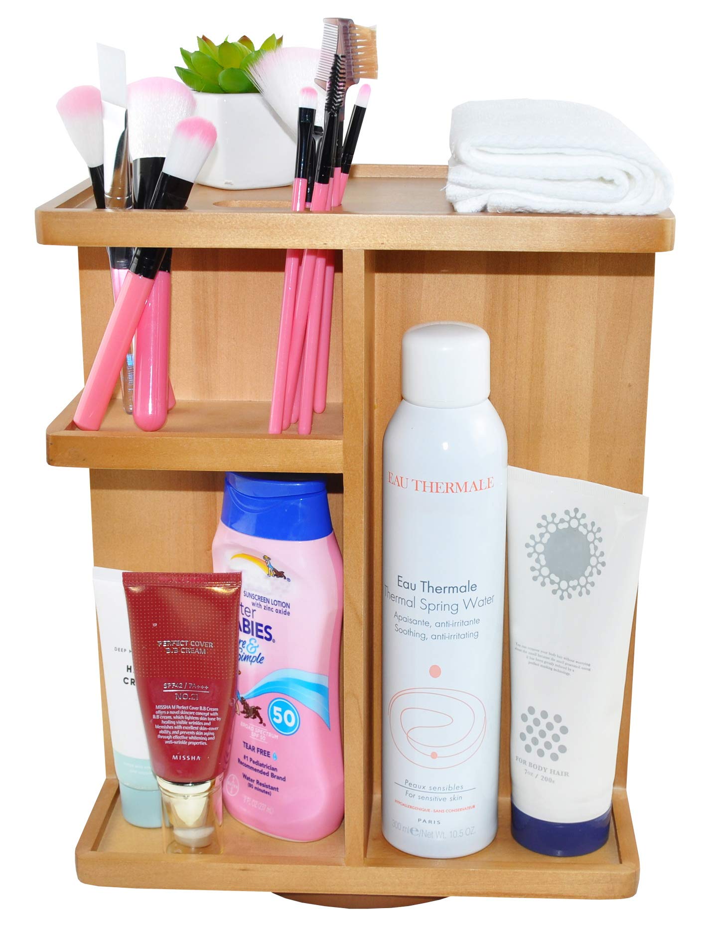 Spiretro Rotating Cosmetic Modular Organizer, Multi-Function Storage, 360 Degree Carousel For Makeup, Toiletries, Vanity, Desk,