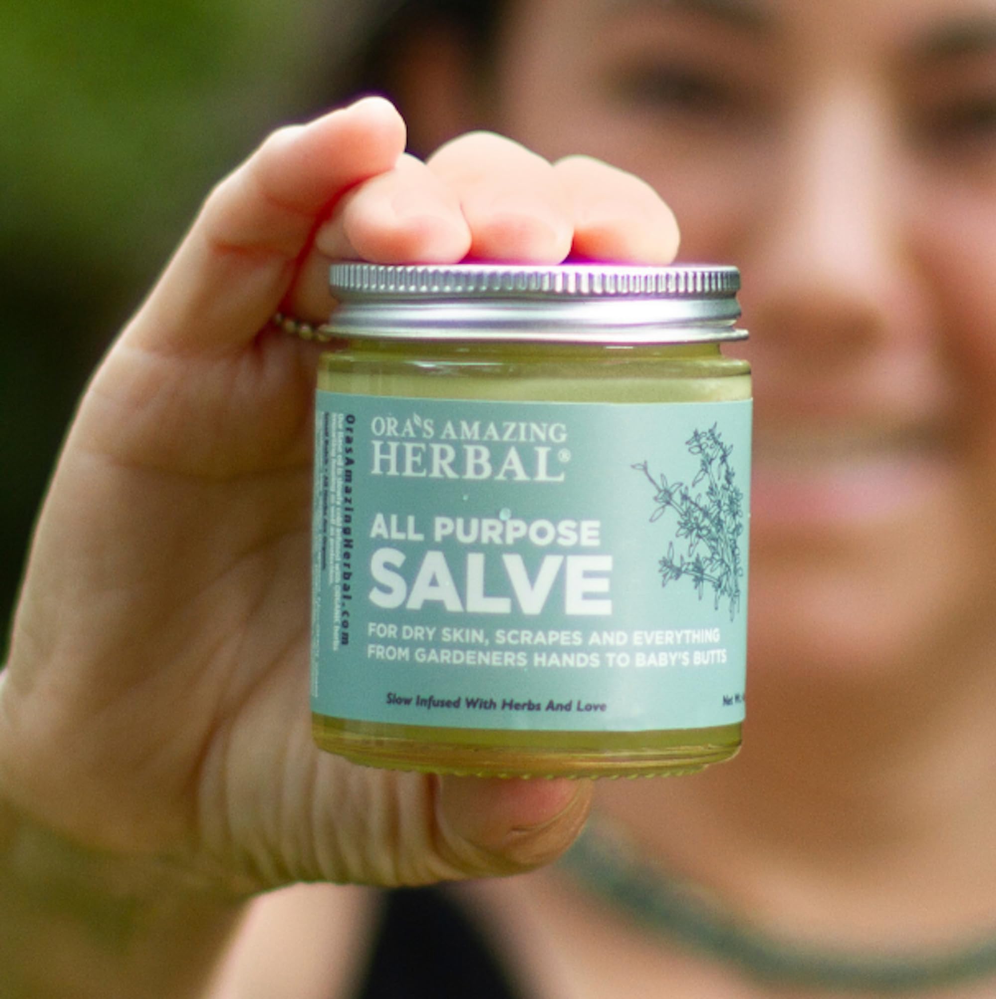 Ora's Amazing Herbal All Purpose Salve, Herbal Healing Skin Balm with Tea Tree, Natural Cream for Dry Cracked Hands, Comfrey Cal