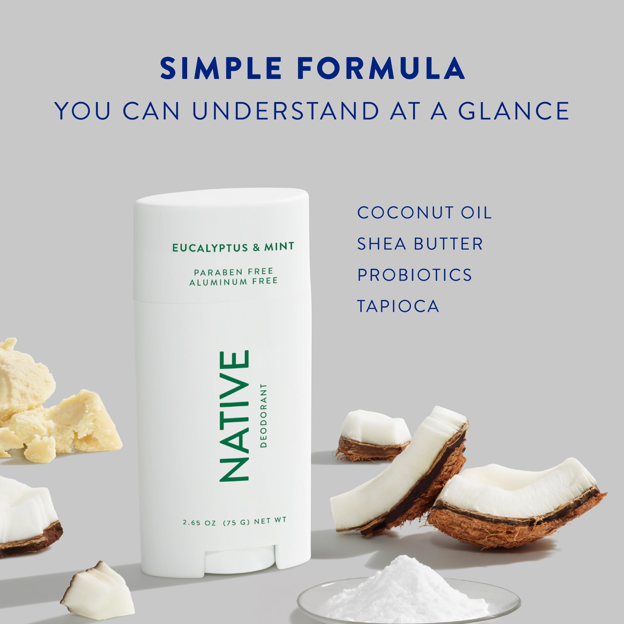 Native Deodorant Contains Naturally Derived Ingredients, 72 Hour Odor Control | Deodorant for Women and Men, Aluminum Free with