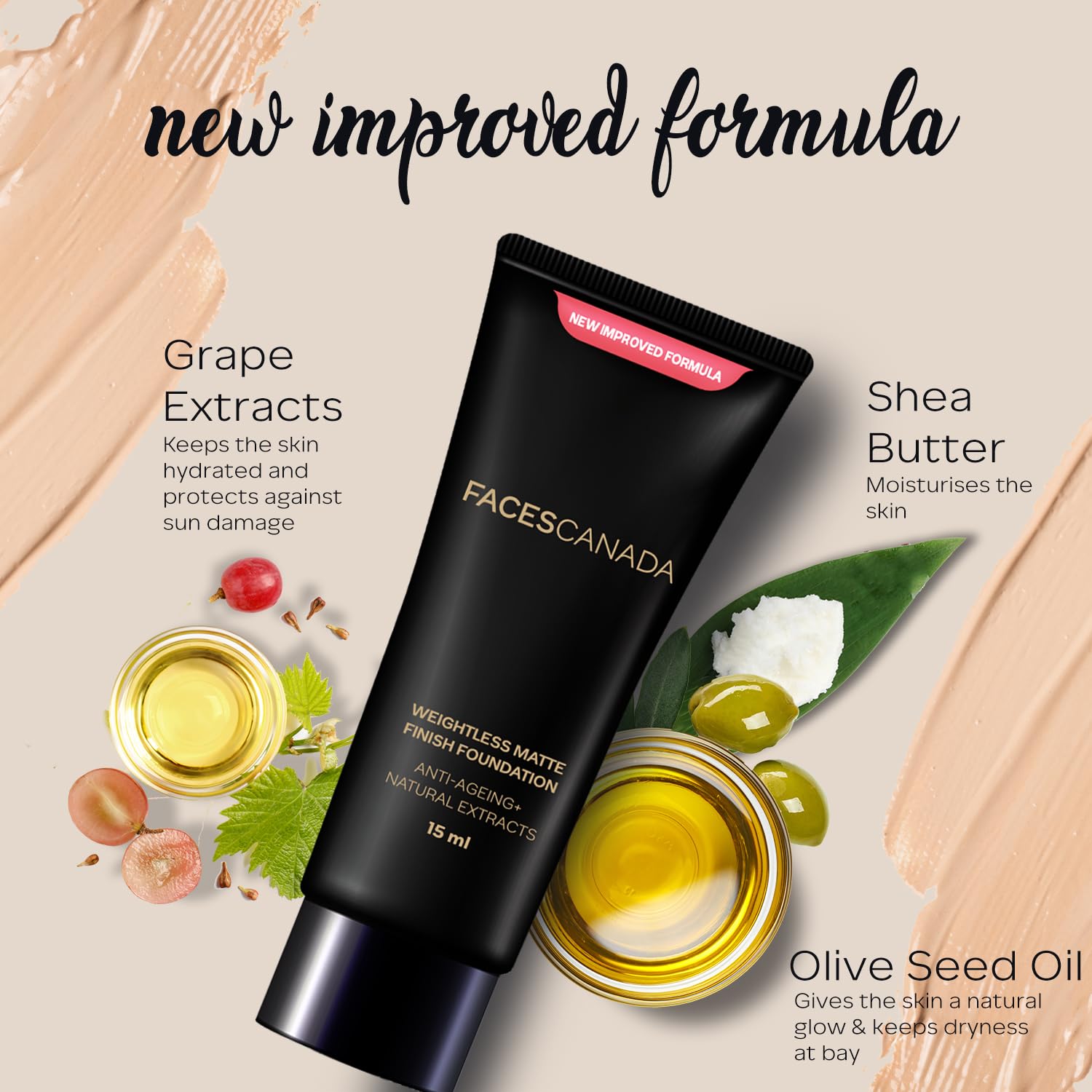 Faces Canada Weightless Matte Finish Foundation, Mini - Beige, 18 ml