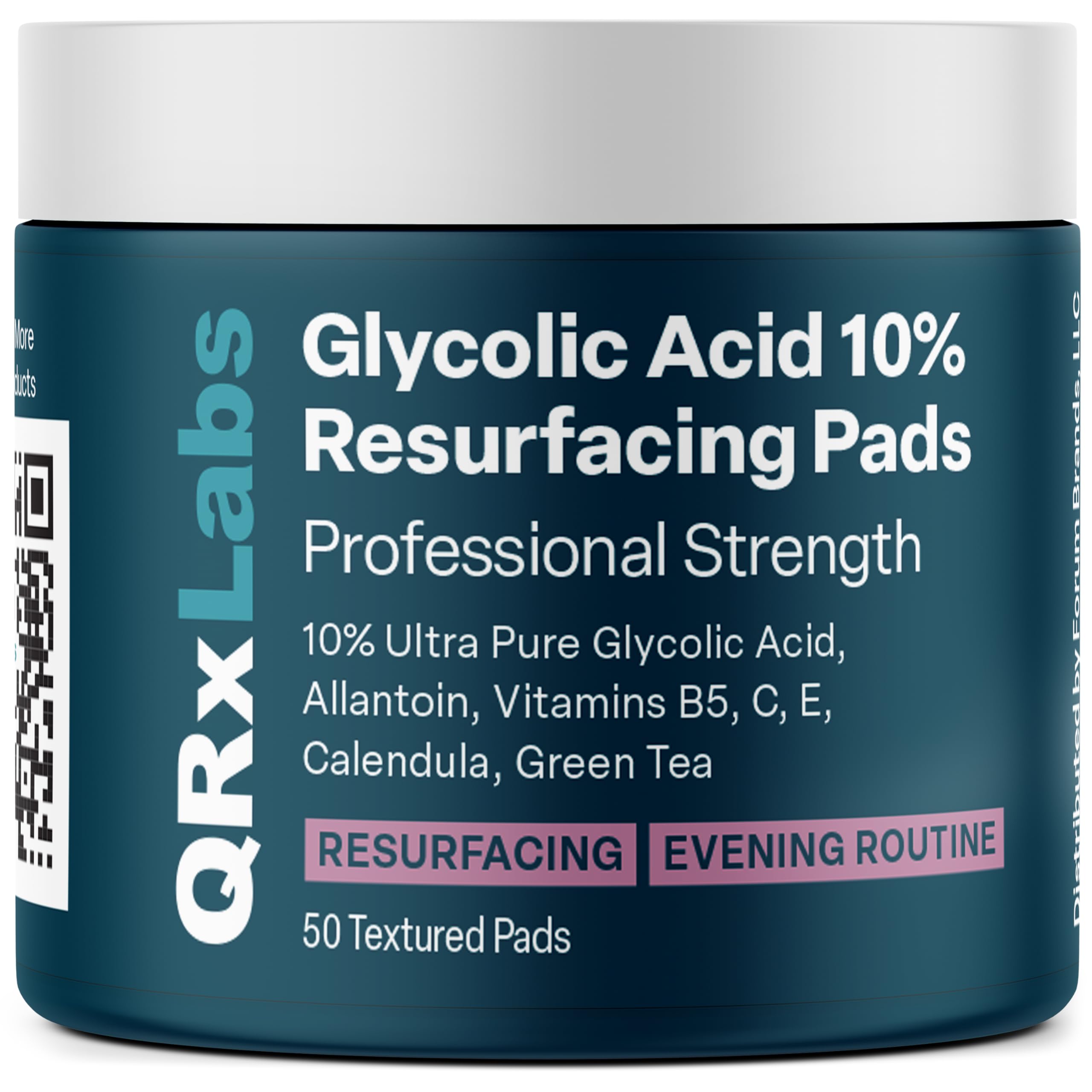Glycolic Acid 10% Wrinkle Control Pads For Face & Body - 10% Ultra Pure Glycolic Acid, Allantoin, Vitamins B5, C & E, Calendula