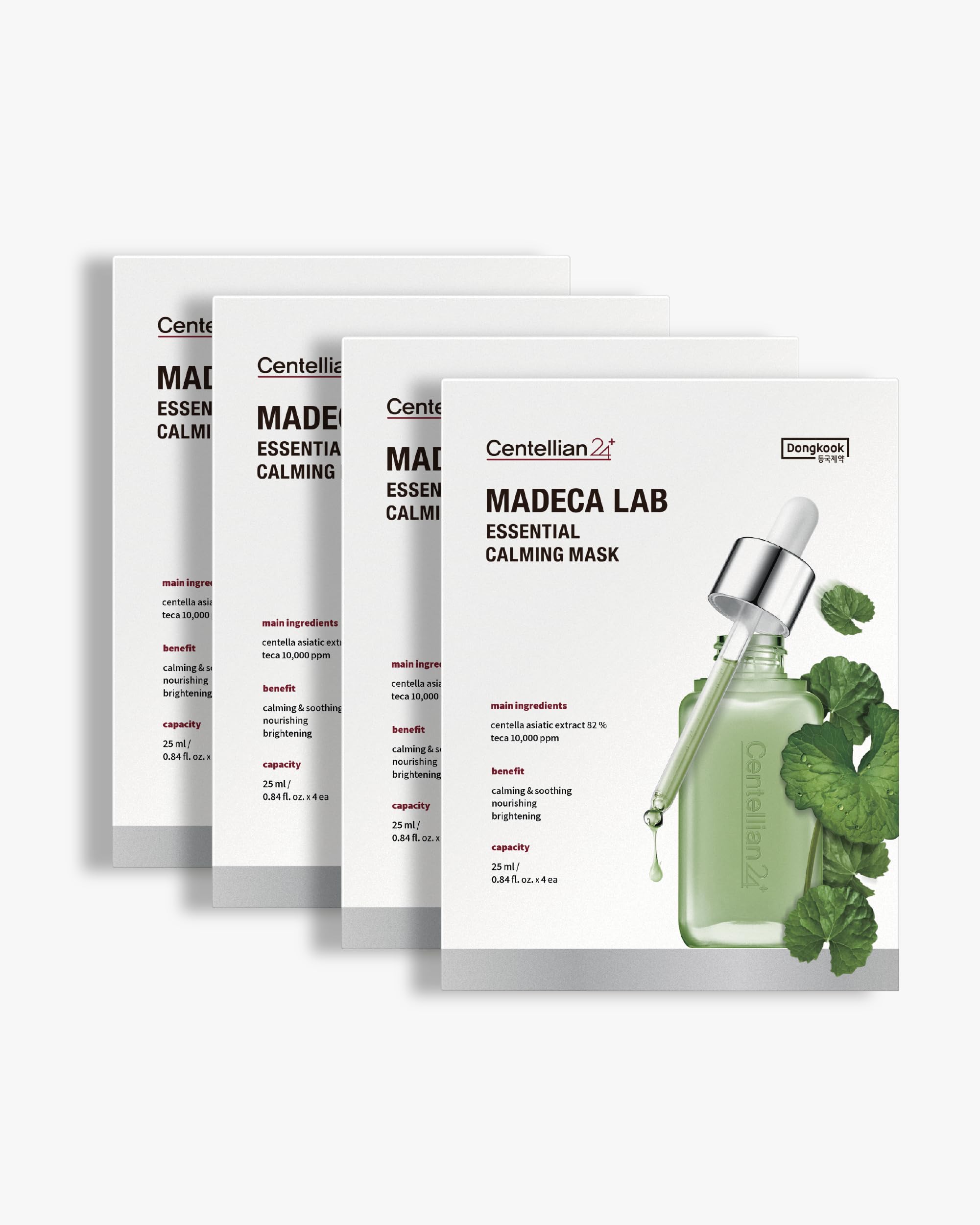 Centellian 24 Madeca Mask (Extra Calming, 24Pc) - Face Mask Sheet For Ultra Calming, Soothing For Sensitive, Acne-Prone Skin Wit