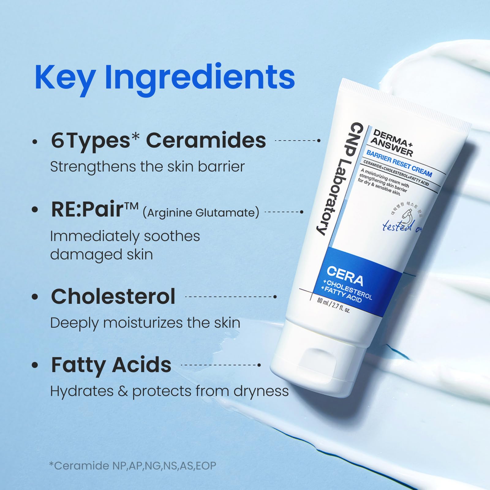 Cnp Barrier Reset Cream - Deep Hydration, Strengthen Skin Barrier, Ceramide, Suitable For Dry, Sensitive Skin, Korean Skin Care,