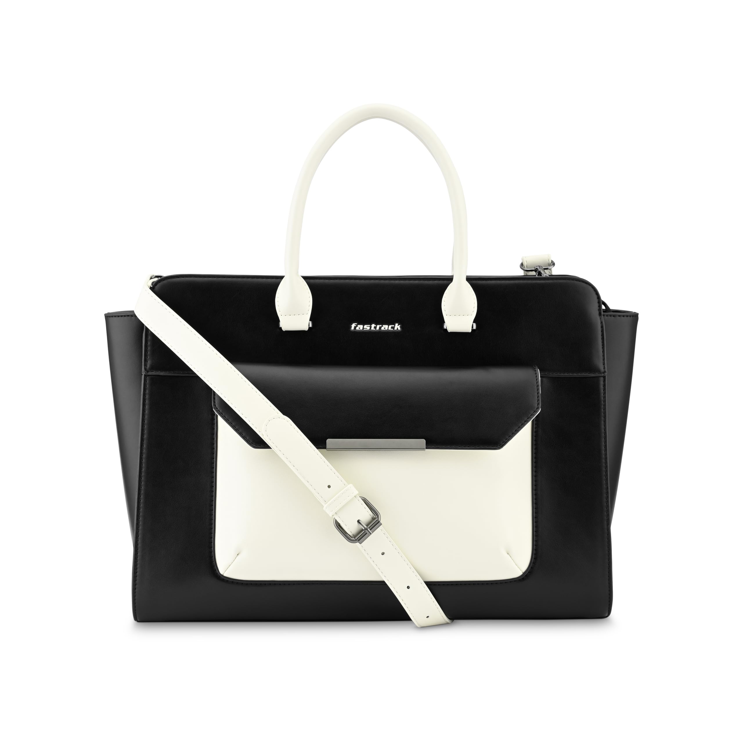 Fastrack Chic CarryAll Laptop Tote | FauxLeather WomenS Handbags |15 Laptop Tote For Workwear And College, Black