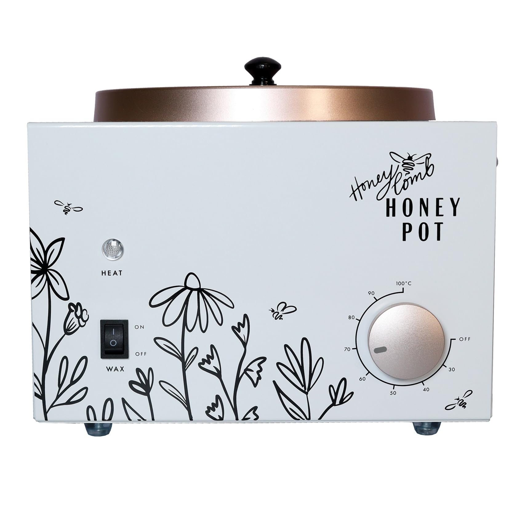 Honeycomb Wax Co Large Honey Pot  Wax Warmer for Hair Removal, 7 lbs, Salon Quality for Professionals, Adjustable Temperature. 