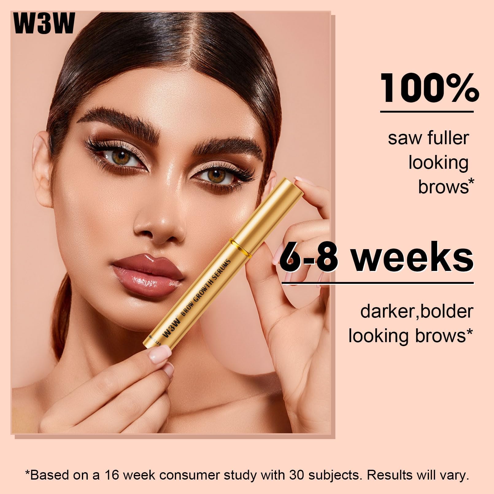 Natural Eyebrow Growth Serum To Grow Brows for Women, Fuller, Thicker, Longer Brows, 4ML Plant Extracts Enhancer, Visible Growth