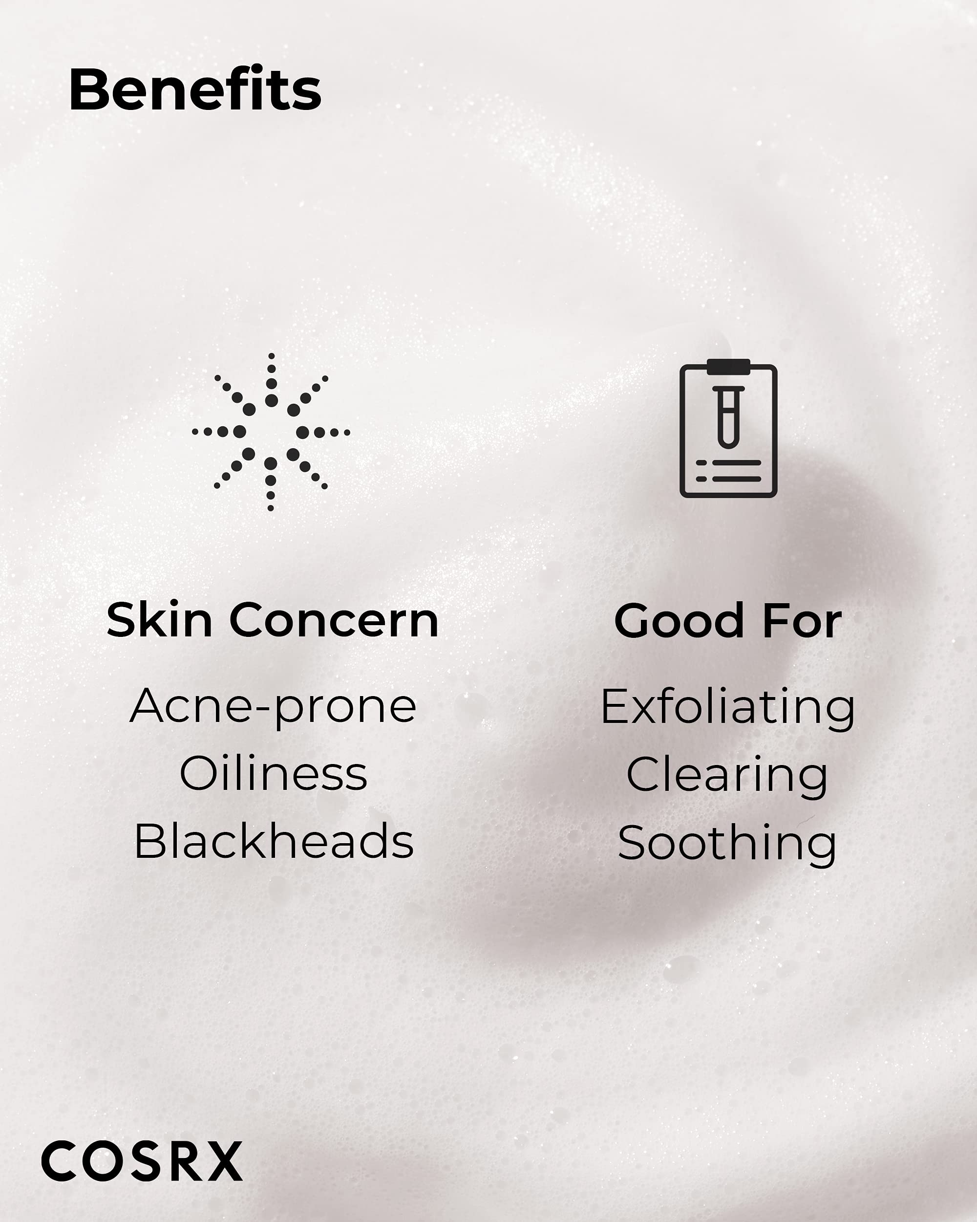 Cosrx Ac Collection Calming Foam Cleanser, 150Ml / 5.07 Fl.Oz | Salicylic Acid Acne Cleanser | Animal Testing Free, Paraben Free