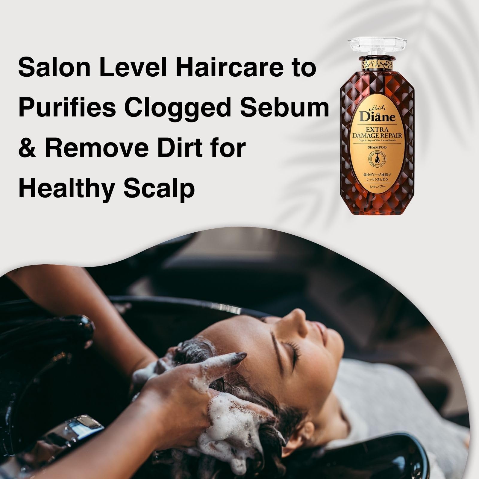 Moist Diane Perfect Beauty Natural Hair Shampoo With Pump For Men & Women, Organic Keratin Hydrating & Moisturizing Japanese Hai
