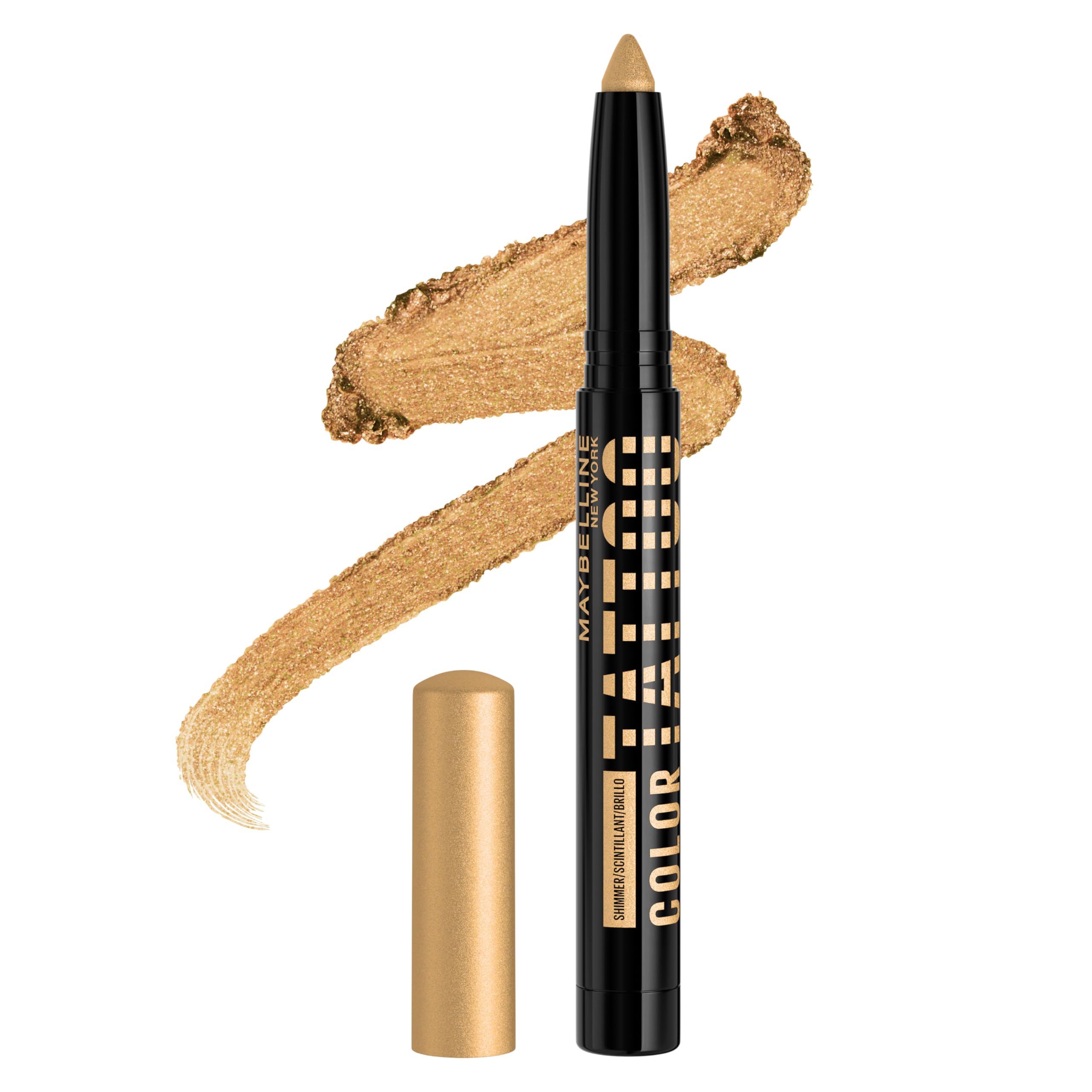 MAYBELLINE Color Tattoo Longwear Multi-Use Eye Shadow Stix, All-In-One Eye Makeup for Up to 24HR Wear, I am Rare (Gold Shimmer),