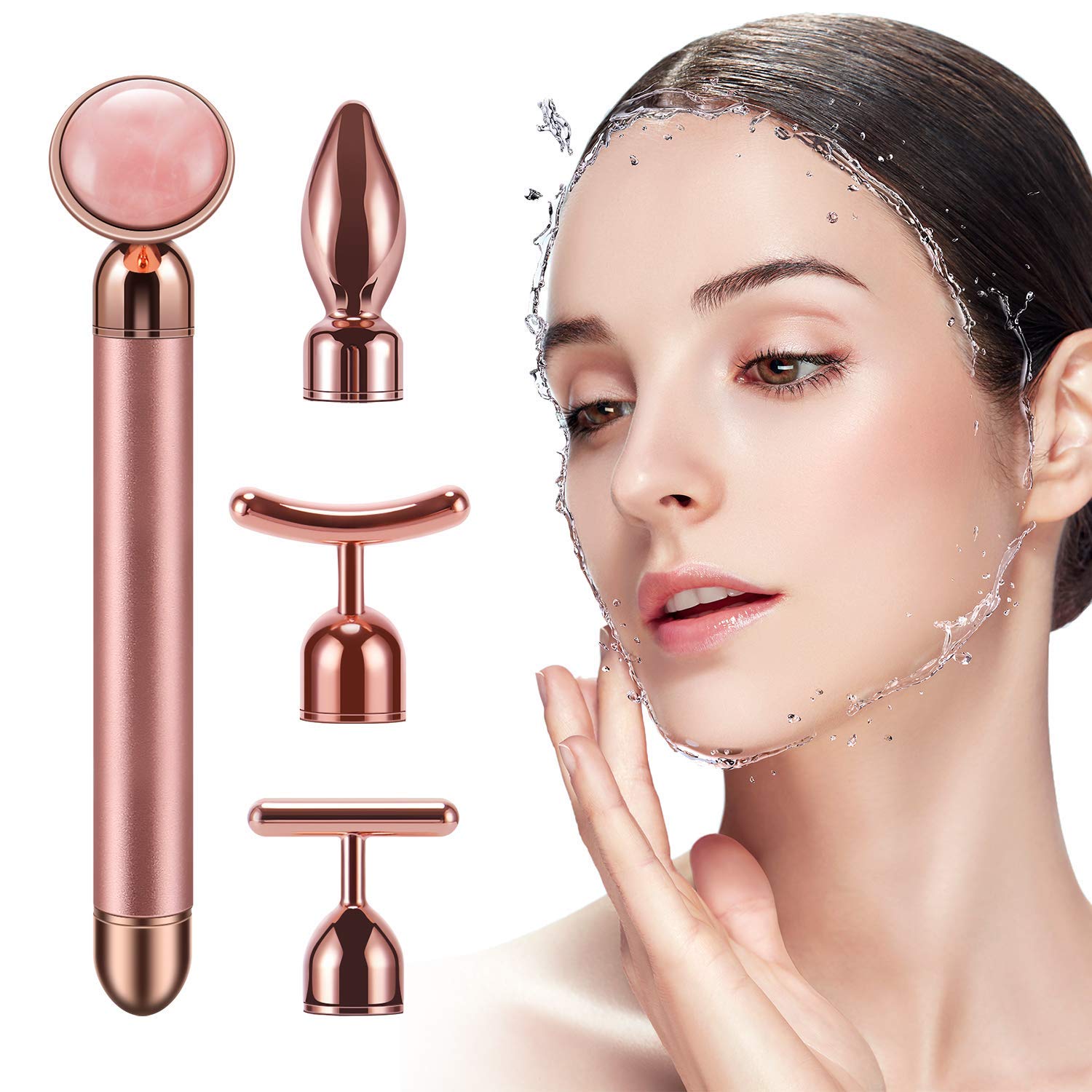 Dangshan 4-In-1 Face Massager Roller 24K Golden Face Roller, Arm Eye Nose Massage For Face Facial Massager Skin Care Tools