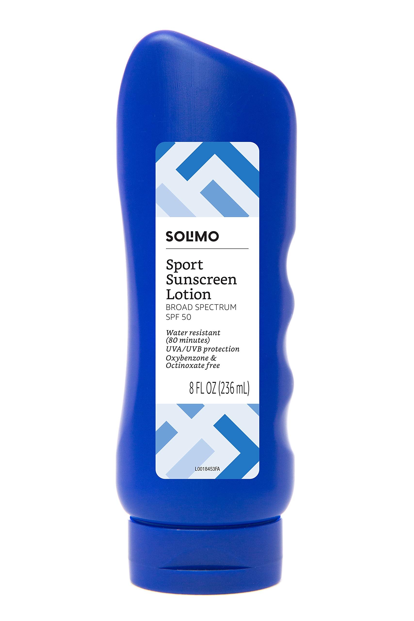 Amazon Brand - Solimo Sport Sunscreen Lotion, Spf 50, Formulated Without Octinoxate & Oxybenzone, Broad Spectrum Uva/Uvb Protect