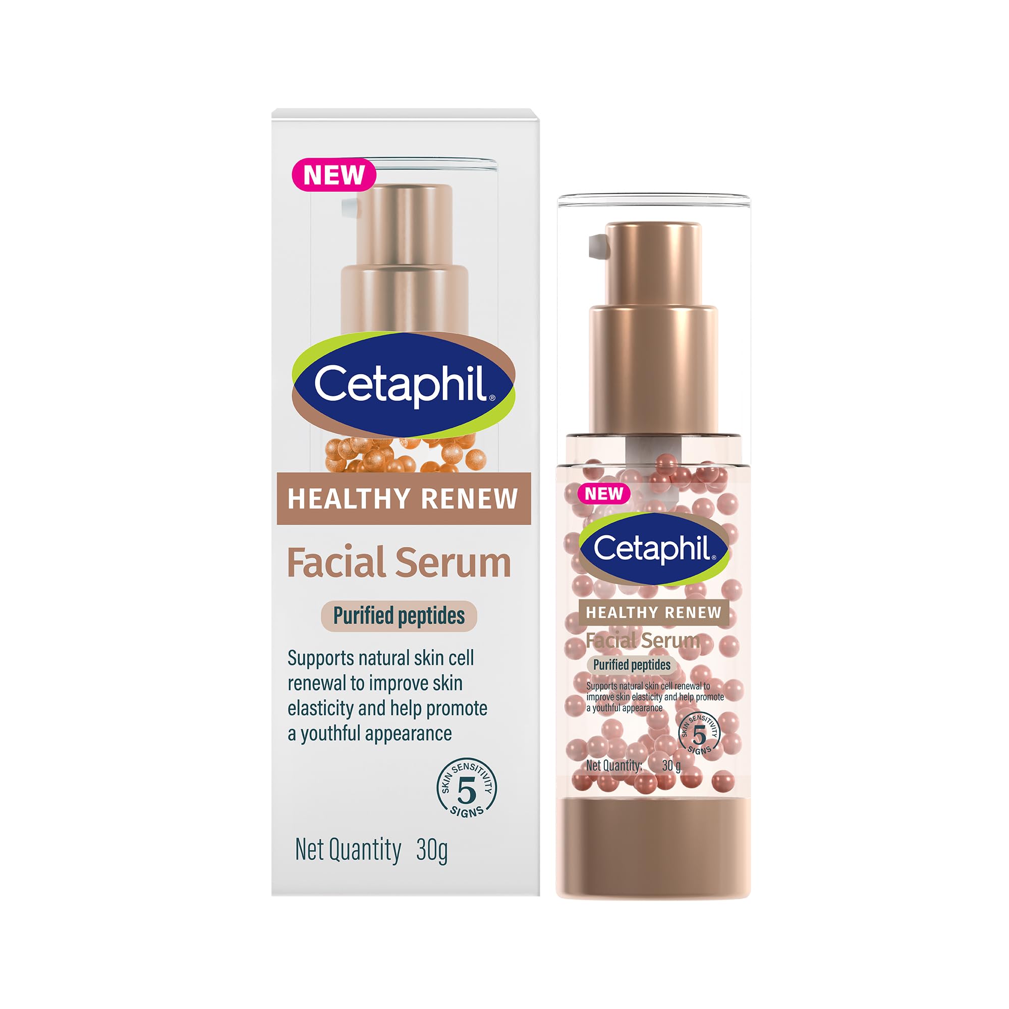 Cetaphil Healthy Renew AntiAgeing Facial Serum 30 G  Peptide Powered Serum For Sensitive Skin, Helps Smooth Fine Lines & Hydra