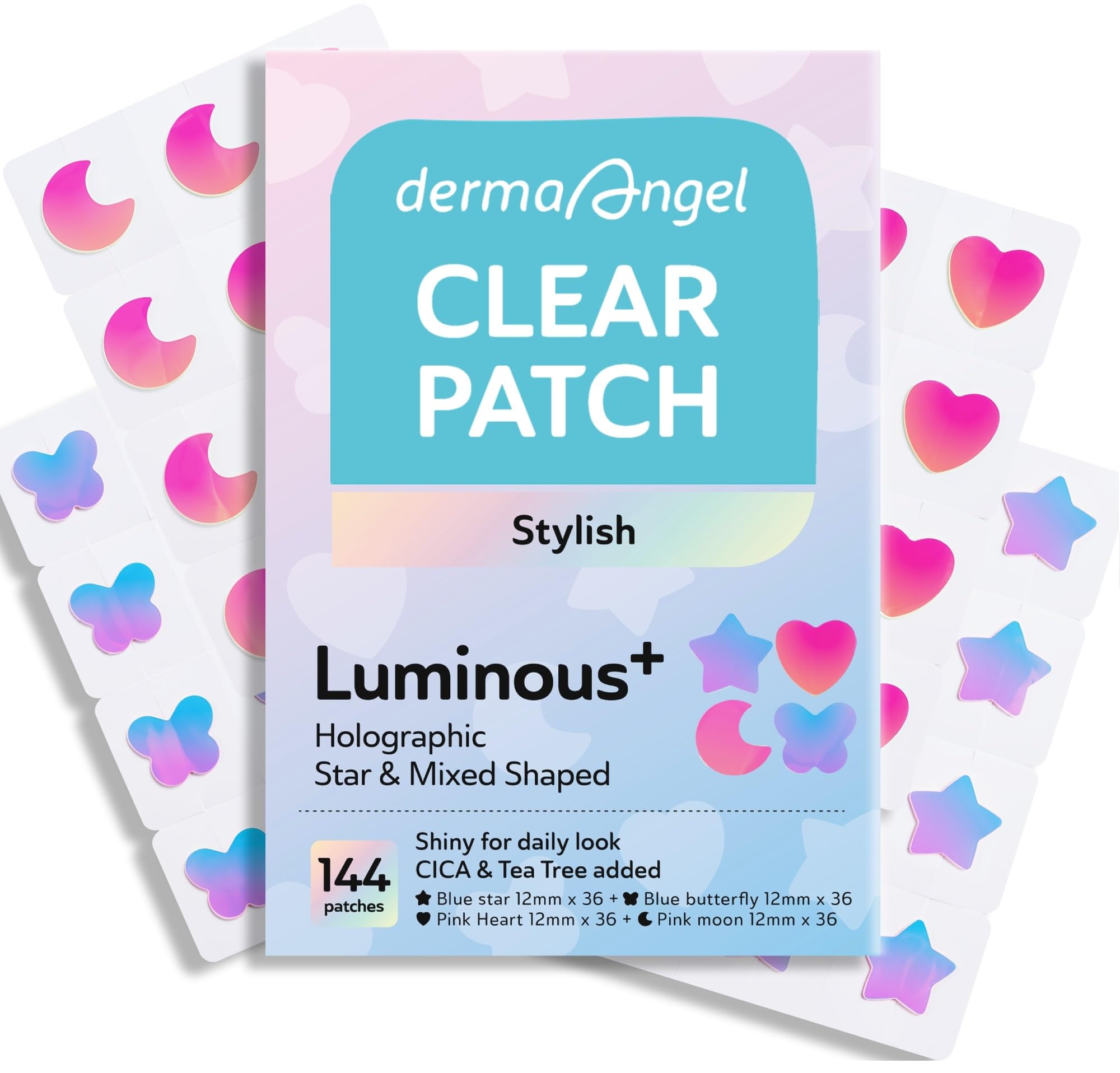 DERMA ANGEL Ultra Invisible Acne Patches Pimple Patches Dark Spot Patches Hydrocolloid Acne Patches Zit Patches Hydrocolloid Ban