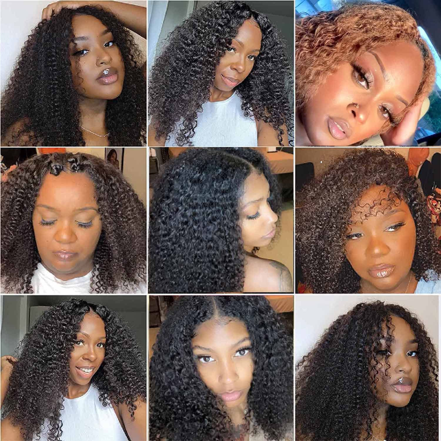 Domiso 24 Inch Curly V Part Wig Human Hair No Leave Out Thin Part Wig Glueless Wigs Human Hair Pre Plucked U Part Wig Beginner F