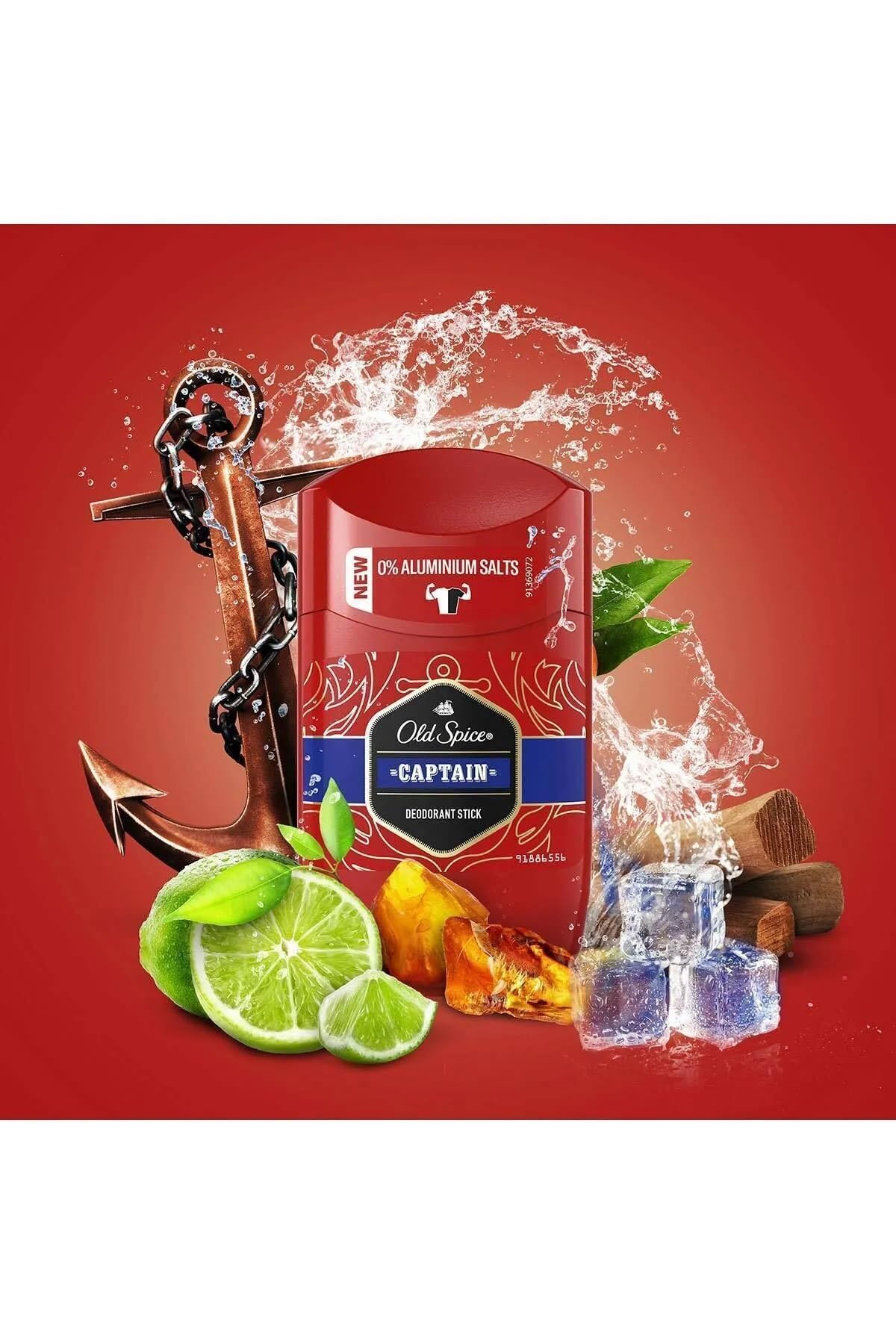 Old Spice Stick Deodorant Captain 50 Ml / 1.7 Oz (Pack Of 6)