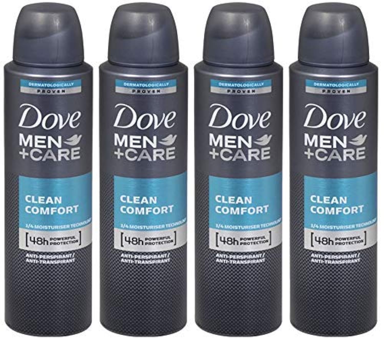 Dove Men + Care Clean Comfort Spray Deodorant & Antiperspirant 150Ml / 3.8 Ounce,(4 Pack)