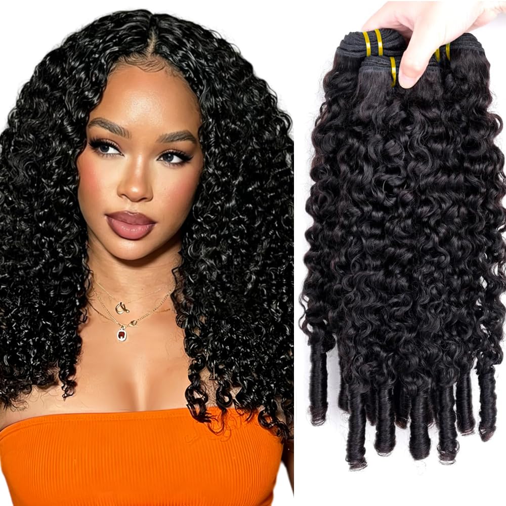 Human Hair Bundles Burmese Curly Bundles 16 18 20 Inch Unprocessed Brazilian Virgin Hair Weave 3 Bundles #1B Natural Black Burme