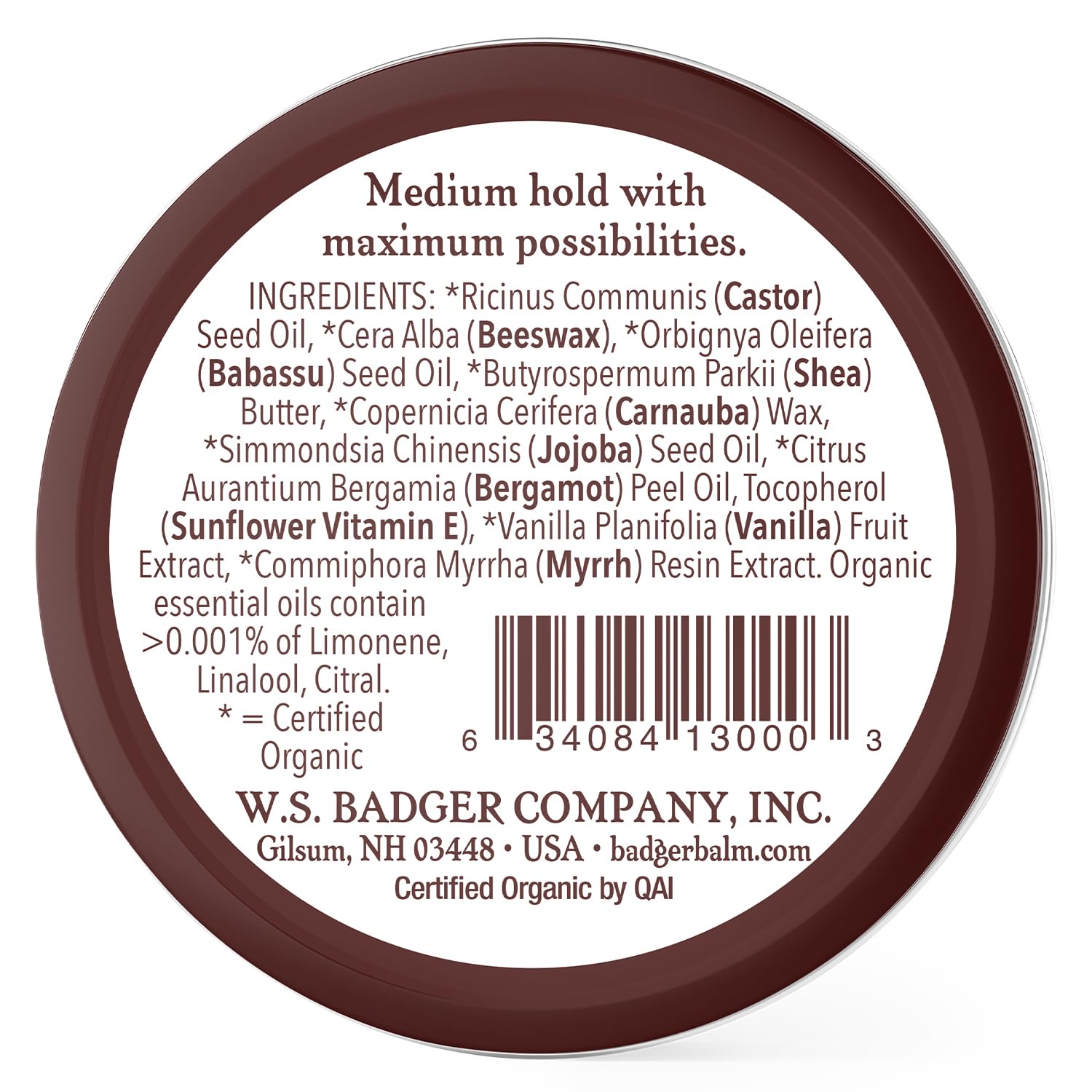 Badger - Mustache Wax, Medium Hold, Natural Mustache Wax, Certified Organic, Styling Facial Hair Wax, Moustache Wax, 0.75 oz (2