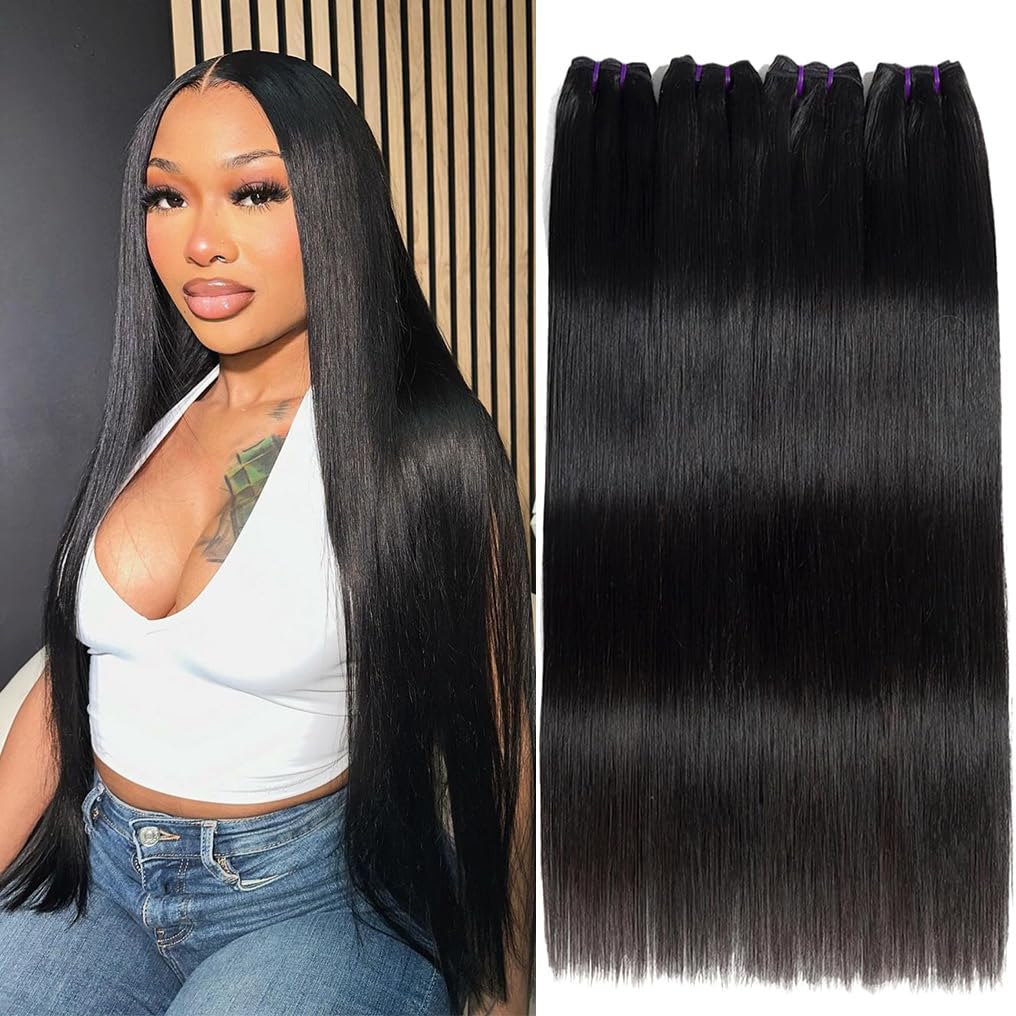 Menalue 16A Straight Bundles Human Hair 16 18 20 22 Inch 100% Unprocessed Raw Vietnamese Human Hair Bundles Straight Weave 4 Bun