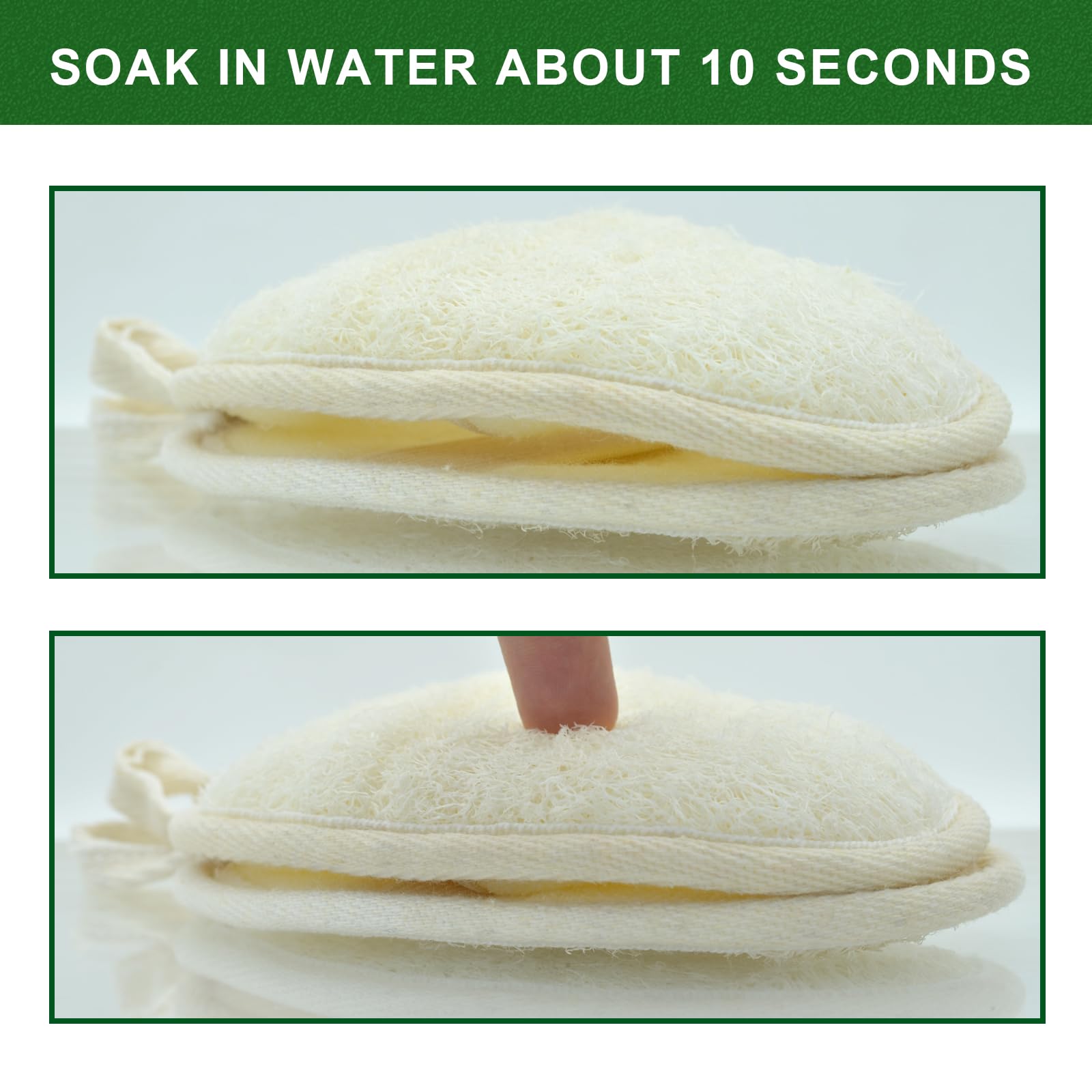 Crovin Natural Loofah Exfoliating Body Scrubber, Made With Natural Shower Loofah Sponge For Men And Womens Spa - Pack Of 6 Exfol