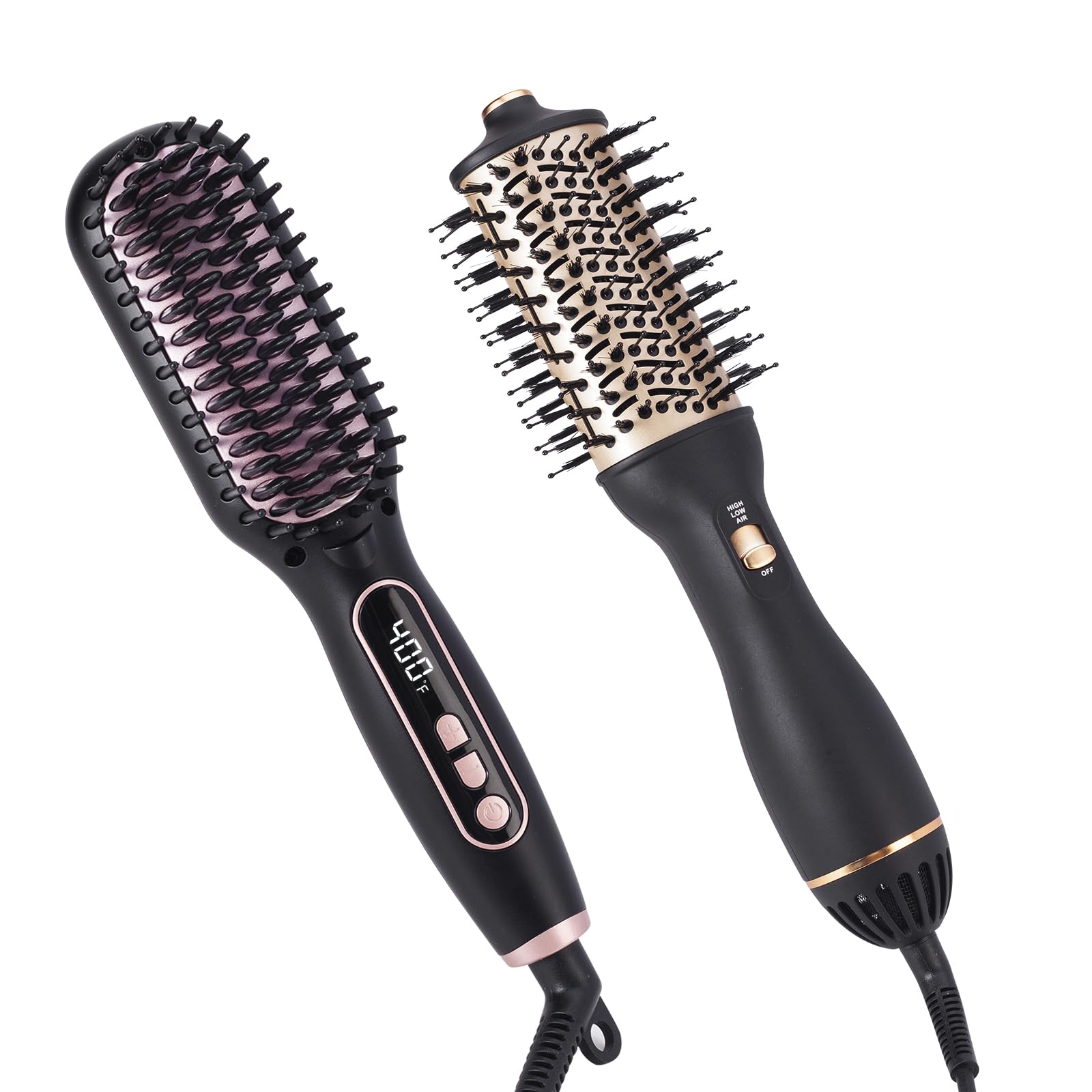 Blow Dryer Brush & Straightener Brush Set